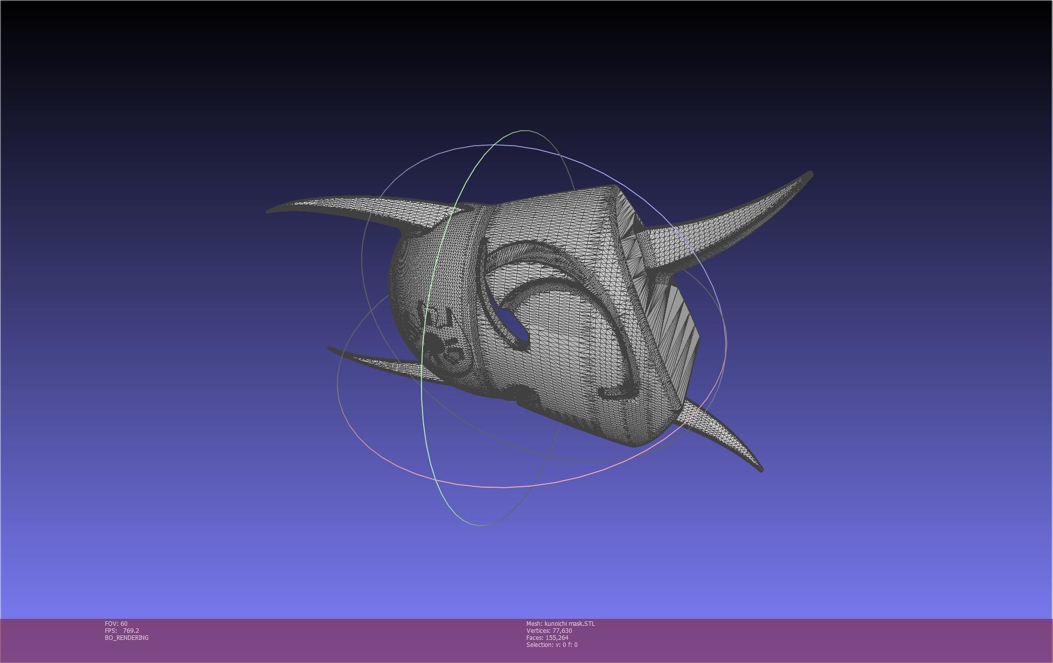 Cypher Team Kunoichi Mask Printable Model 3D print model_51
