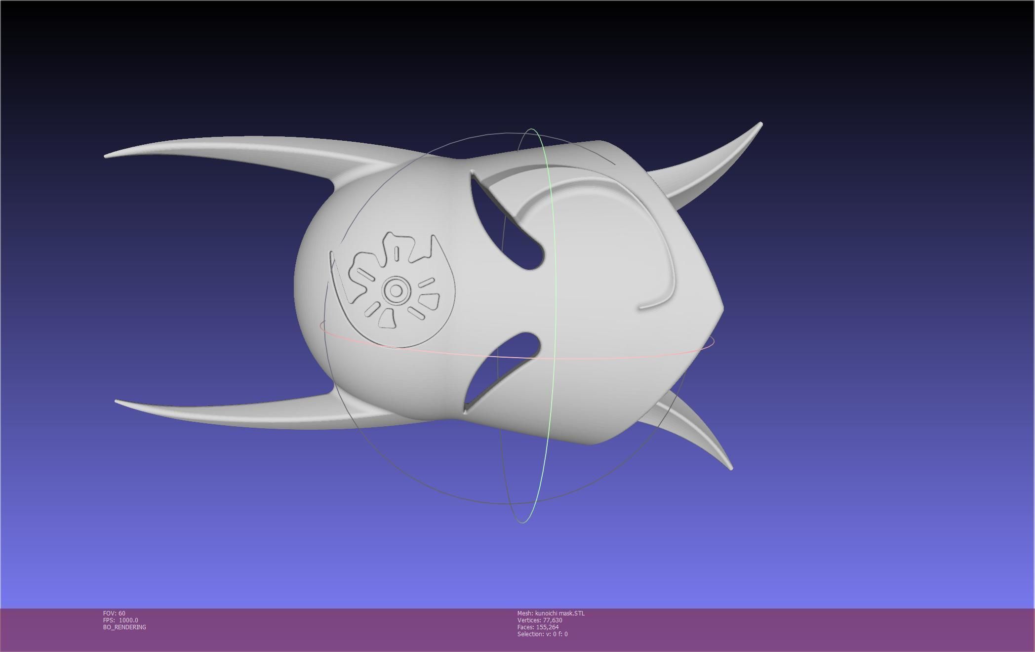 Cypher Team Kunoichi Mask Printable Model 3D print model_66