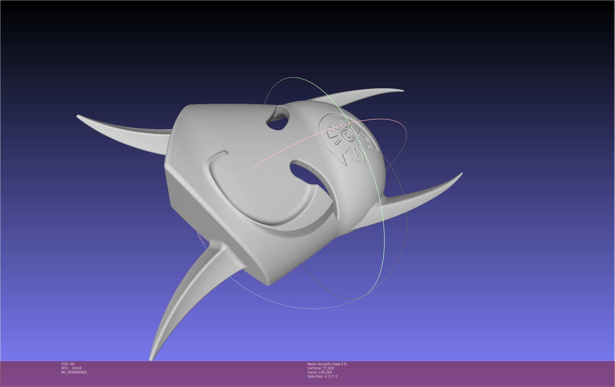 Cypher Team Kunoichi Mask Printable Model 3D print model_97