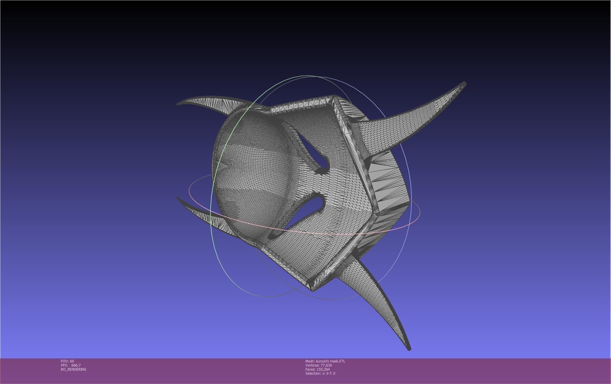 Cypher Team Kunoichi Mask Printable Model 3D print model_55