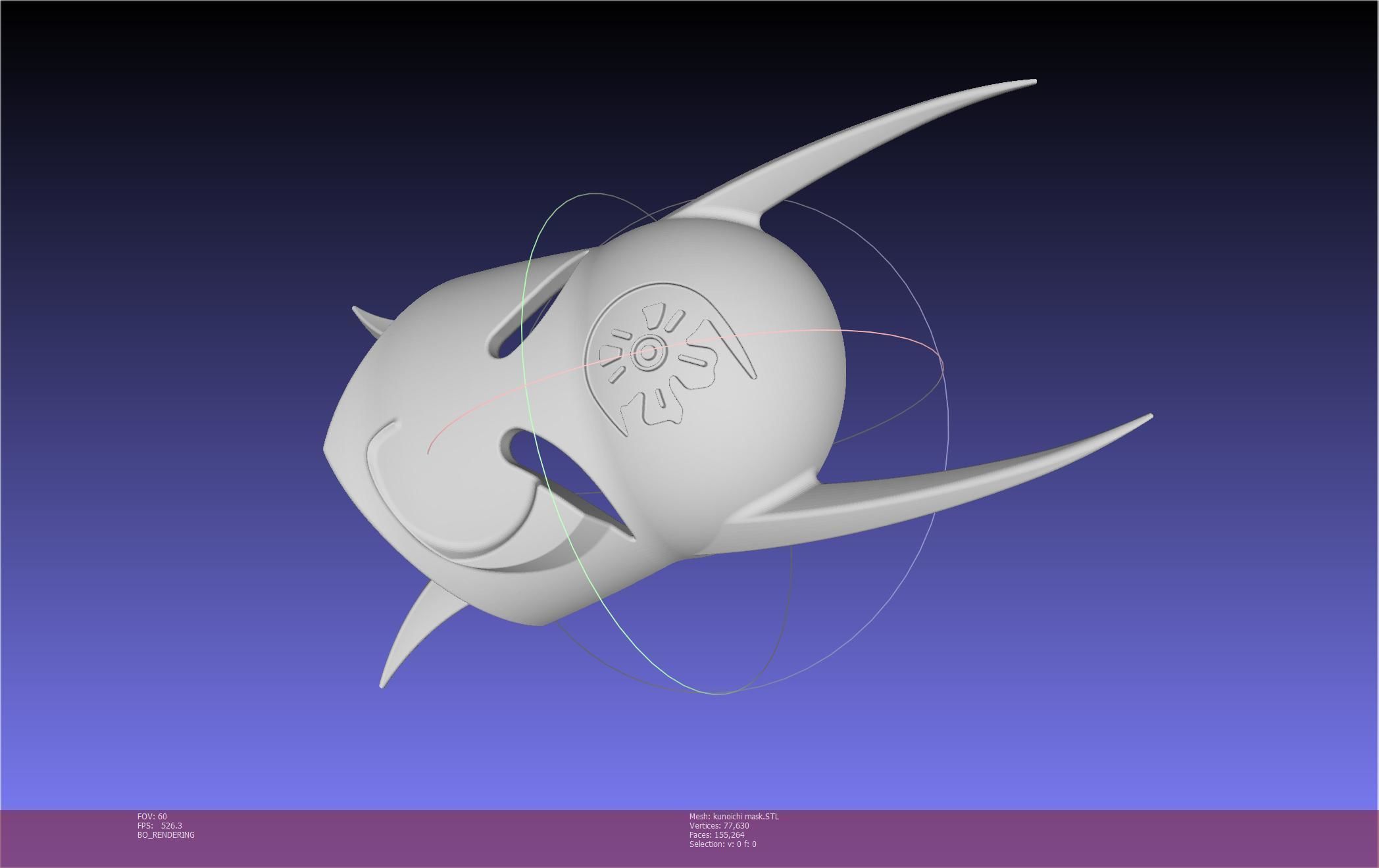 Cypher Team Kunoichi Mask Printable Model 3D print model_95