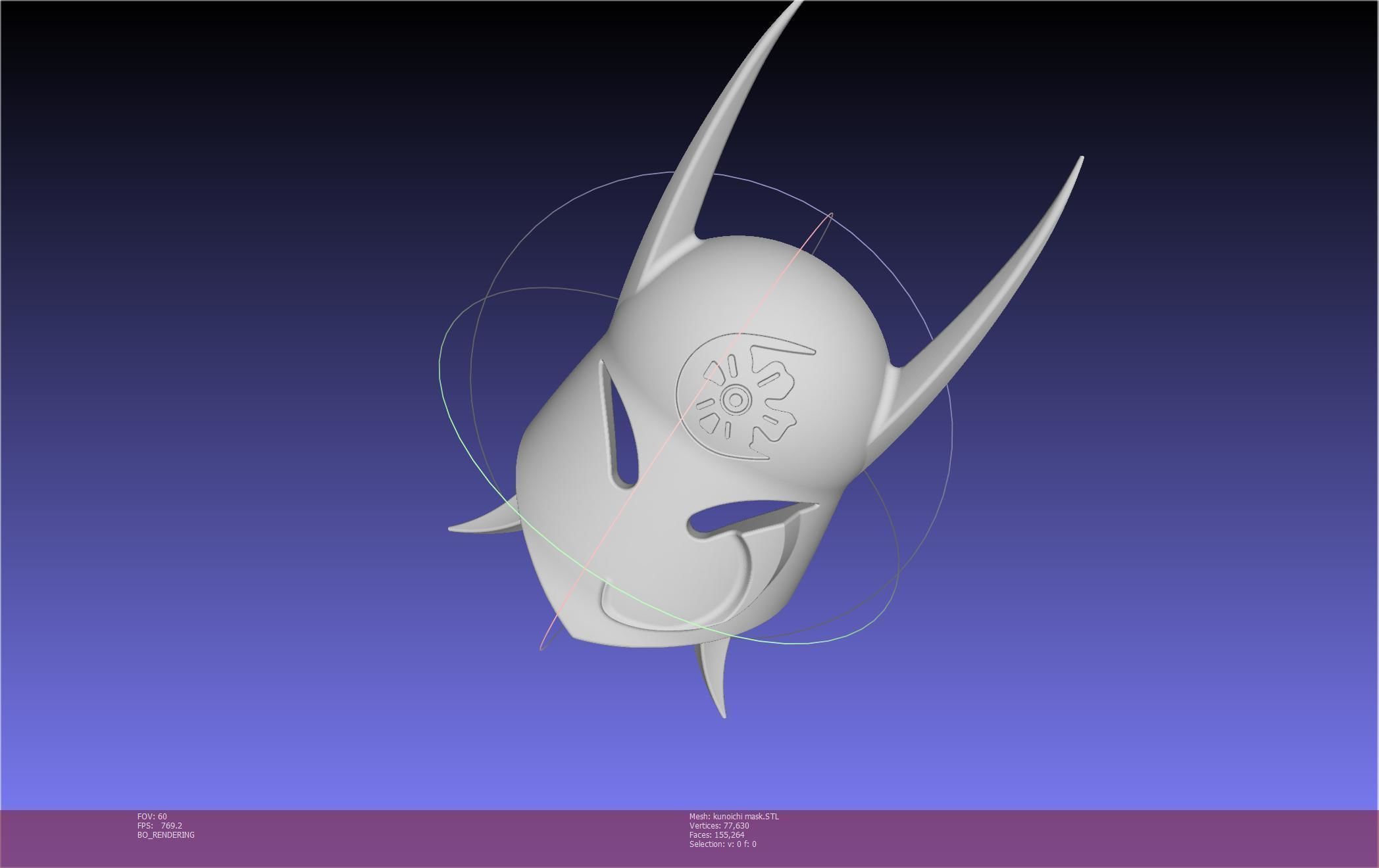 Cypher Team Kunoichi Mask Printable Model 3D print model_138