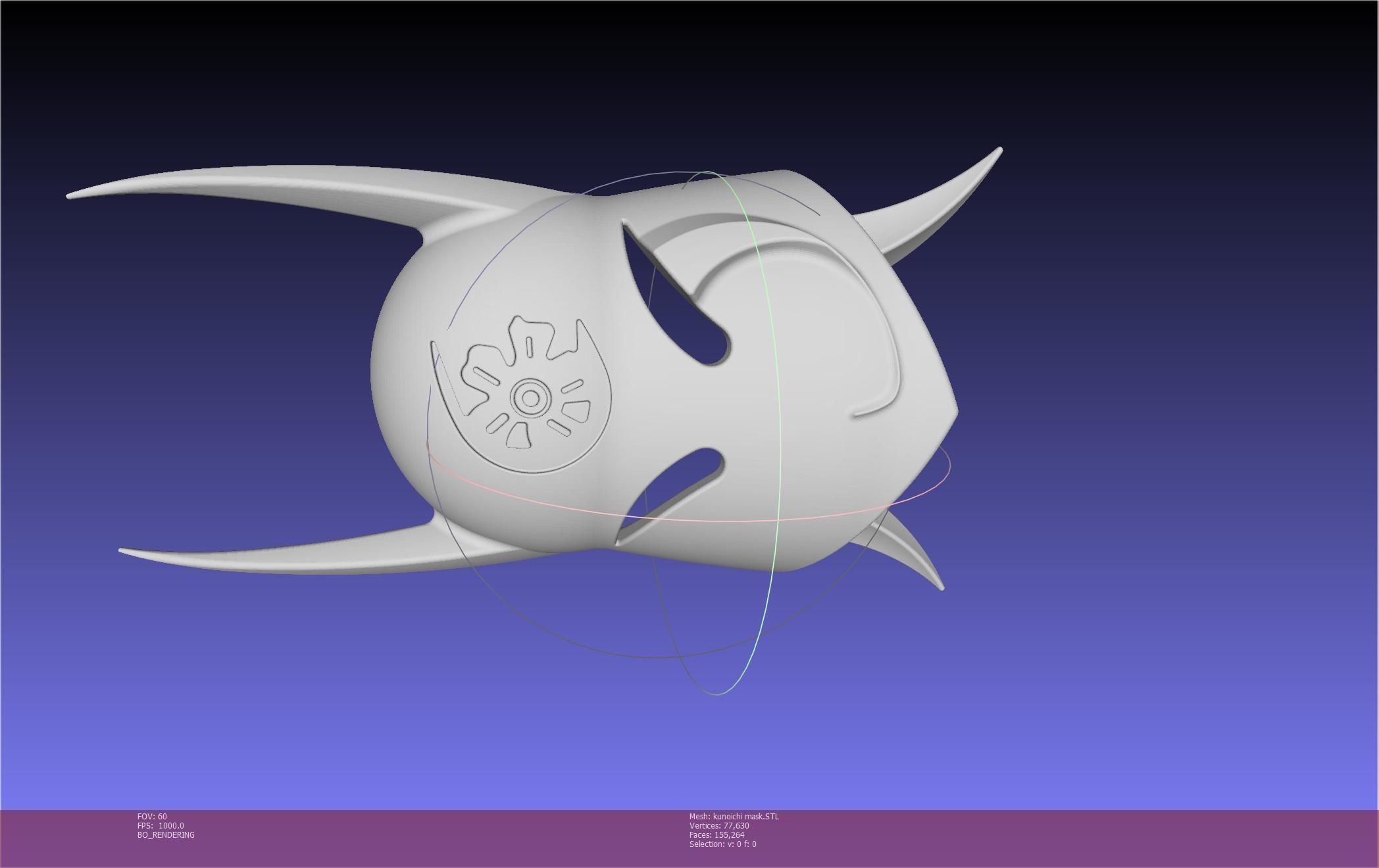 Cypher Team Kunoichi Mask Printable Model 3D print model_65