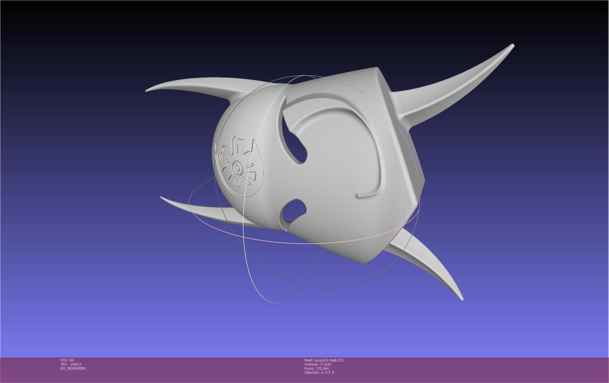 Cypher Team Kunoichi Mask Printable Model 3D print model_69