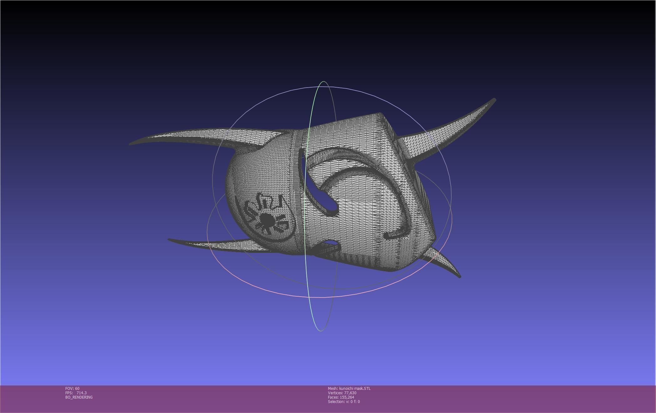 Cypher Team Kunoichi Mask Printable Model 3D print model_43