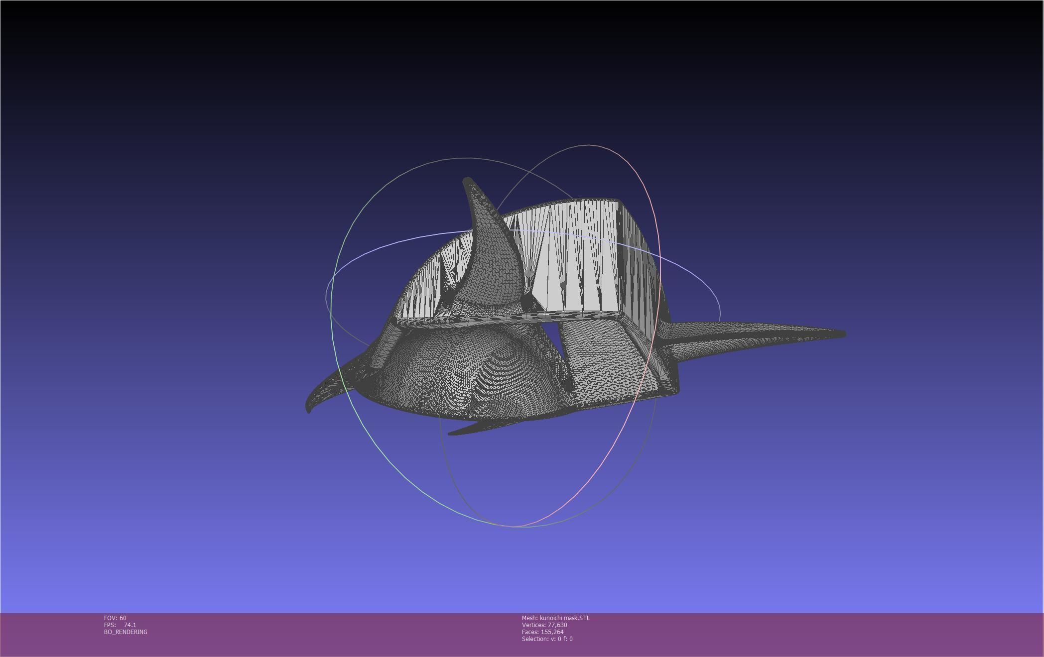 Cypher Team Kunoichi Mask Printable Model 3D print model_33