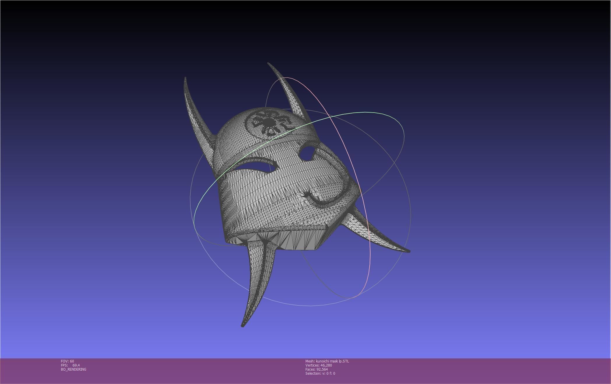 Cypher Team Kunoichi Mask Printable Model 3D print model_11