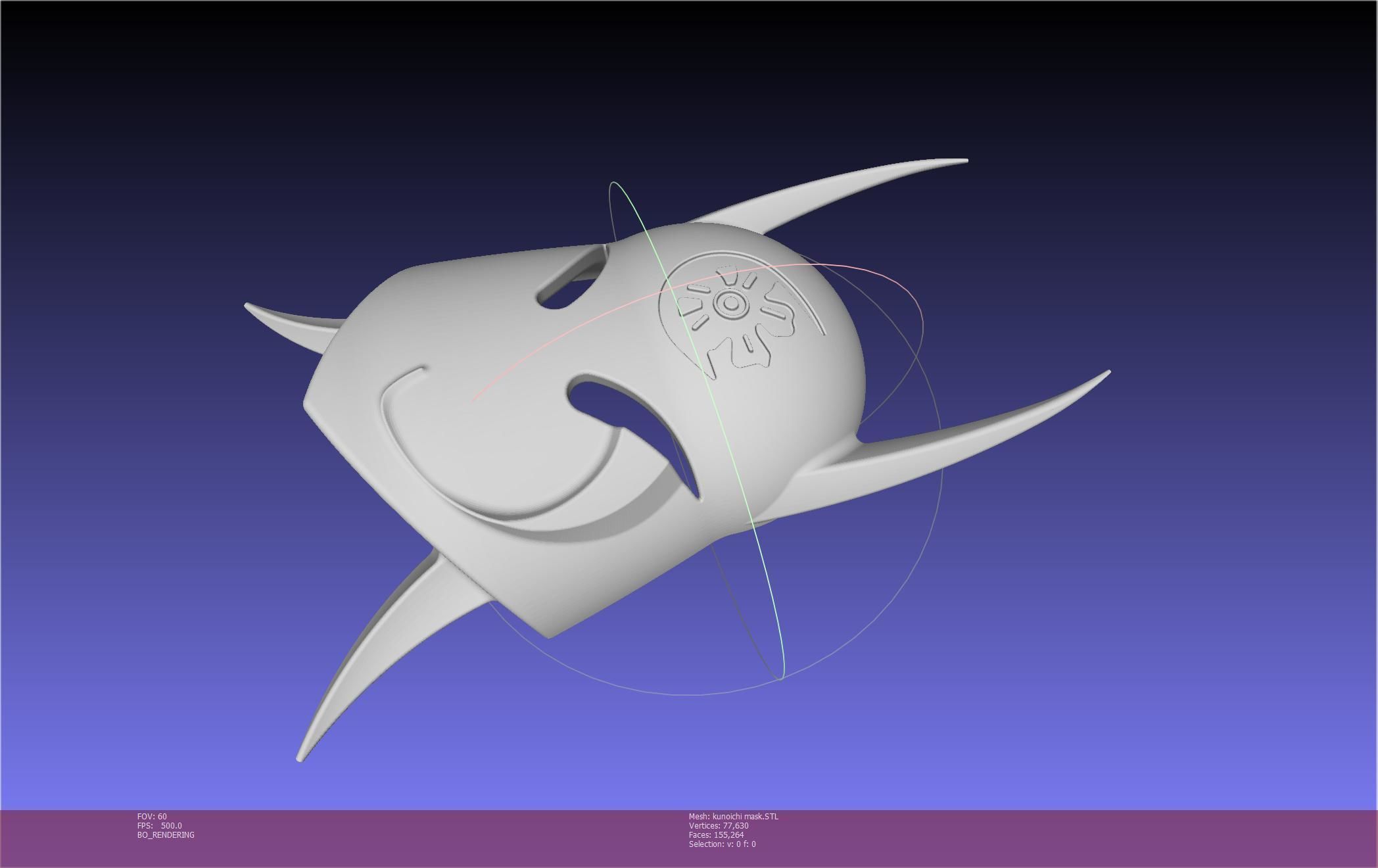 Cypher Team Kunoichi Mask Printable Model 3D print model_94