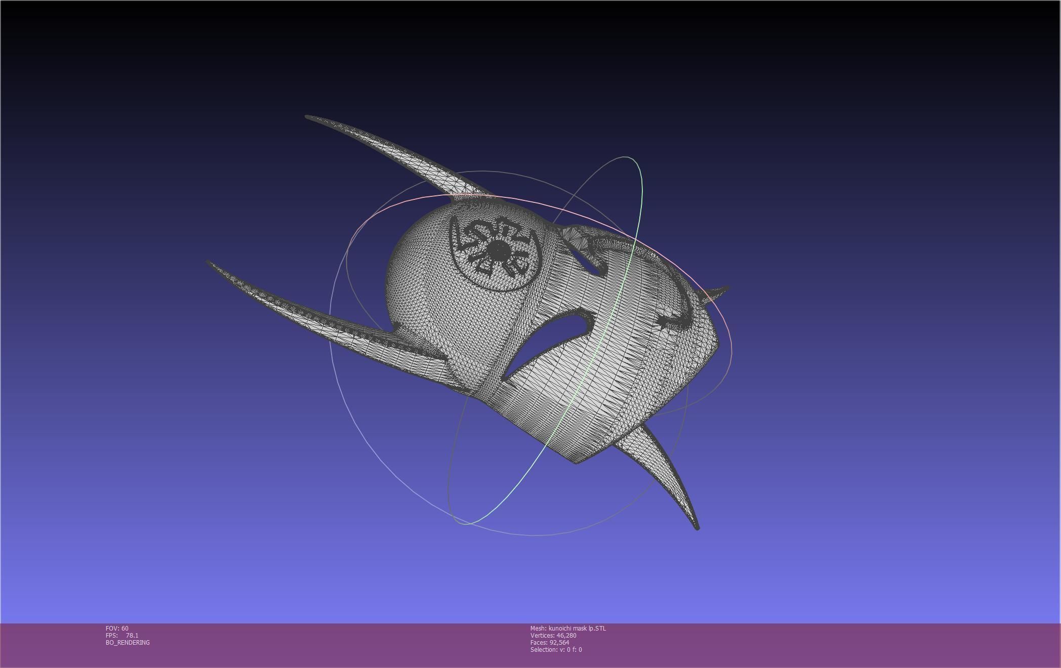 Cypher Team Kunoichi Mask Printable Model 3D print model_7