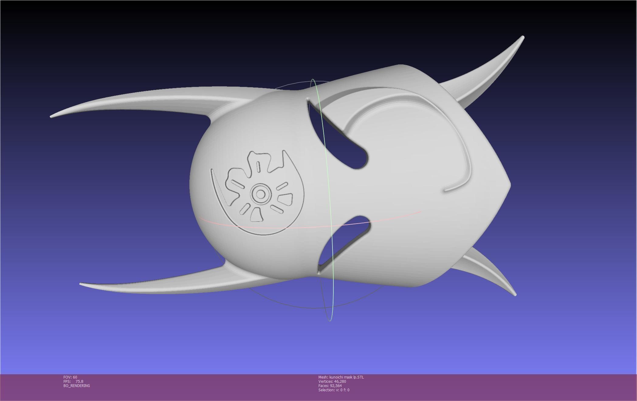 Cypher Team Kunoichi Mask Printable Model 3D print model_17