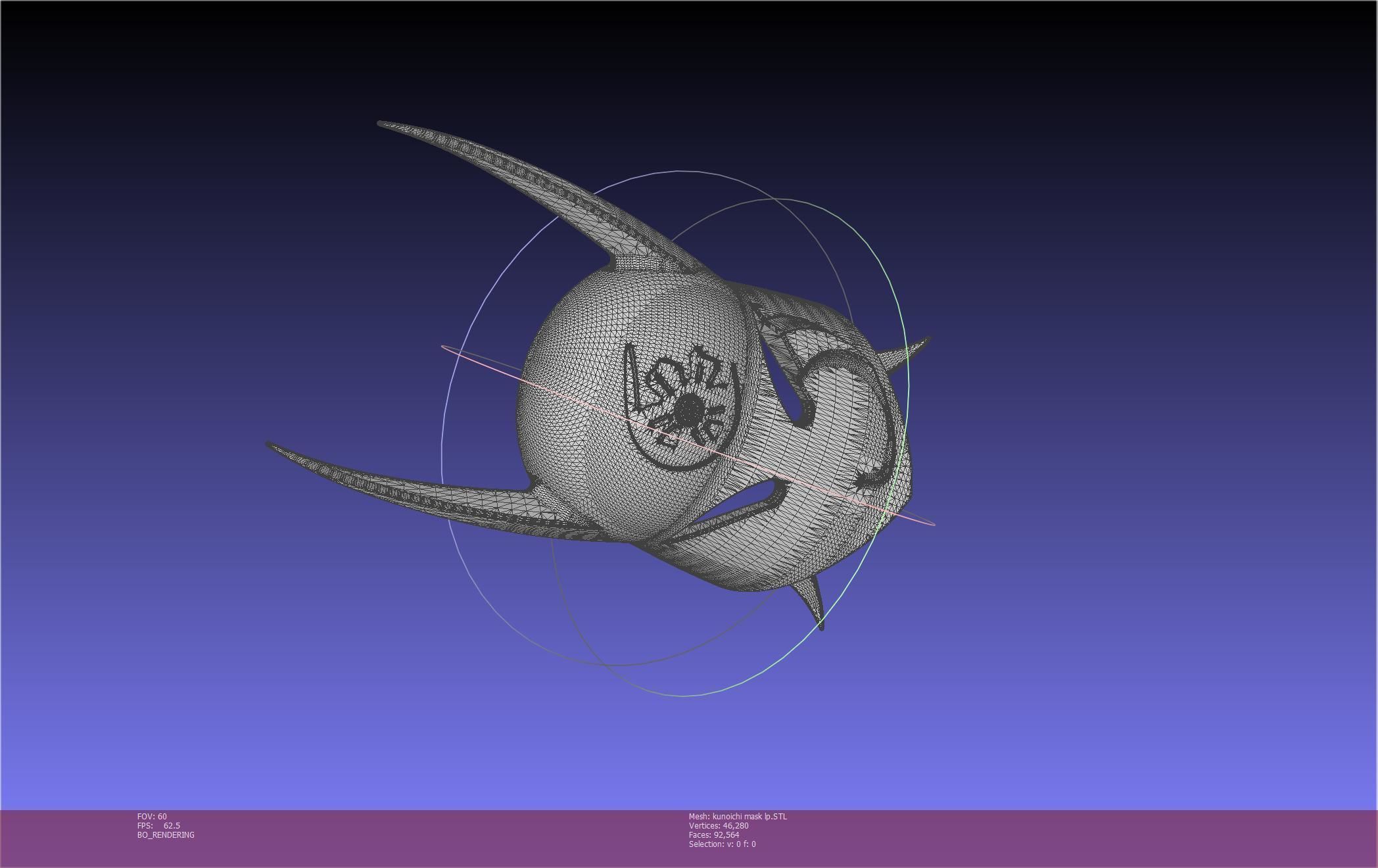 Cypher Team Kunoichi Mask Printable Model 3D print model_10