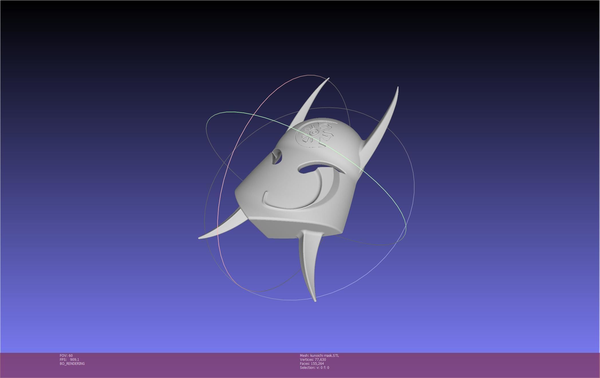 Cypher Team Kunoichi Mask Printable Model 3D print model_144