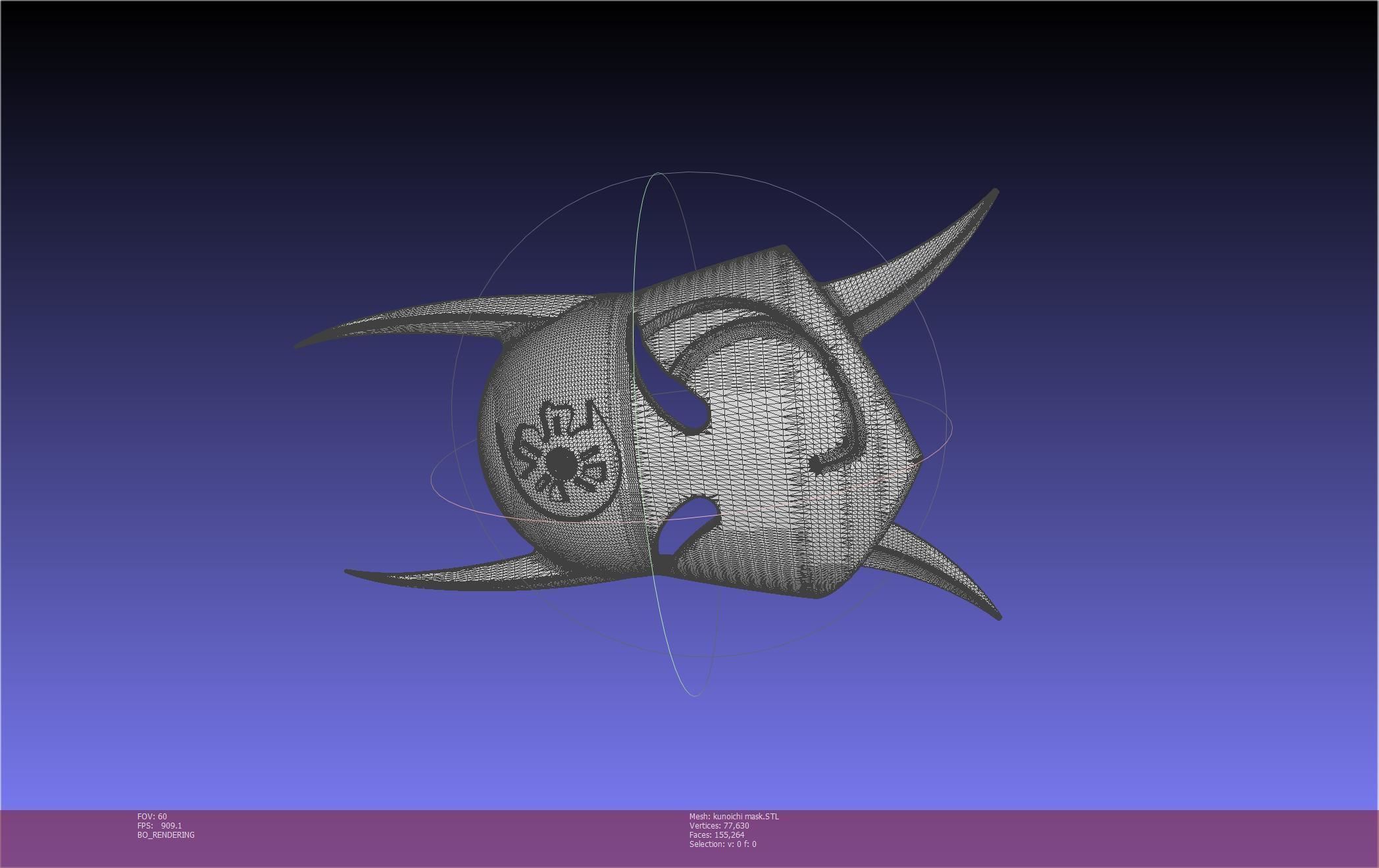 Cypher Team Kunoichi Mask Printable Model 3D print model_41