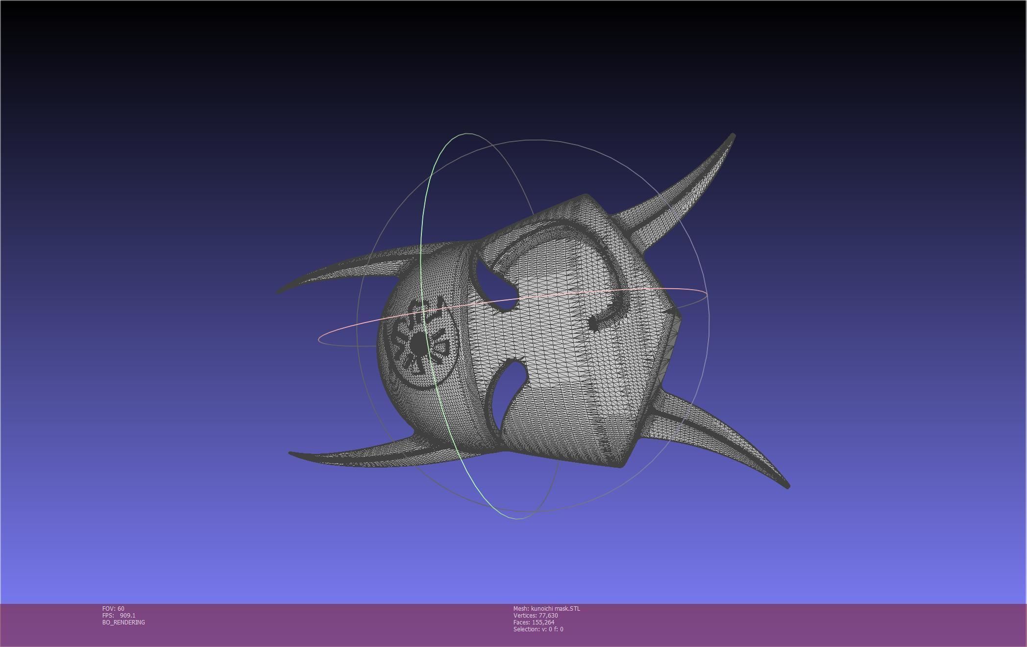 Cypher Team Kunoichi Mask Printable Model 3D print model_48