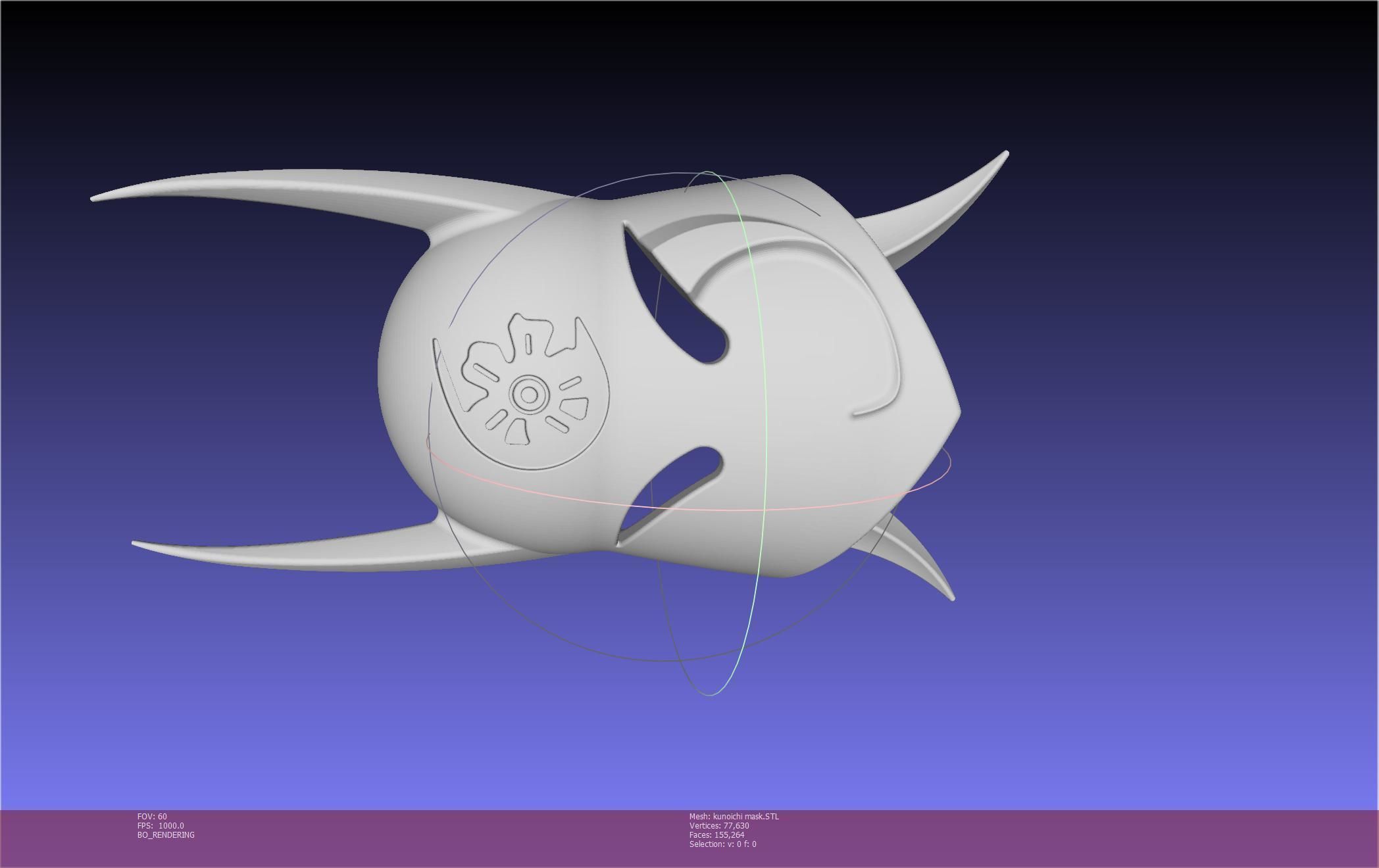Cypher Team Kunoichi Mask Printable Model 3D print model_64