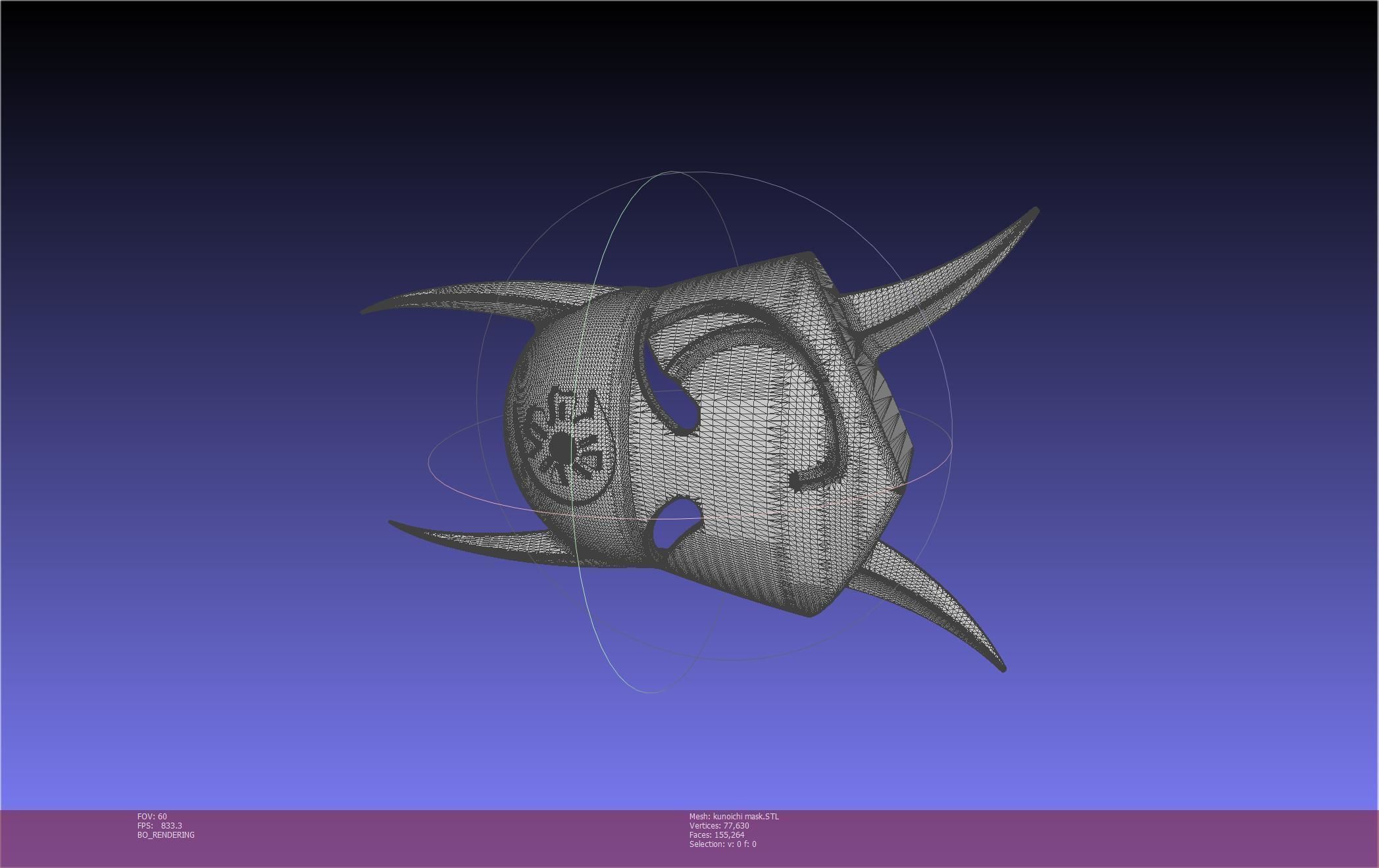 Cypher Team Kunoichi Mask Printable Model 3D print model_60