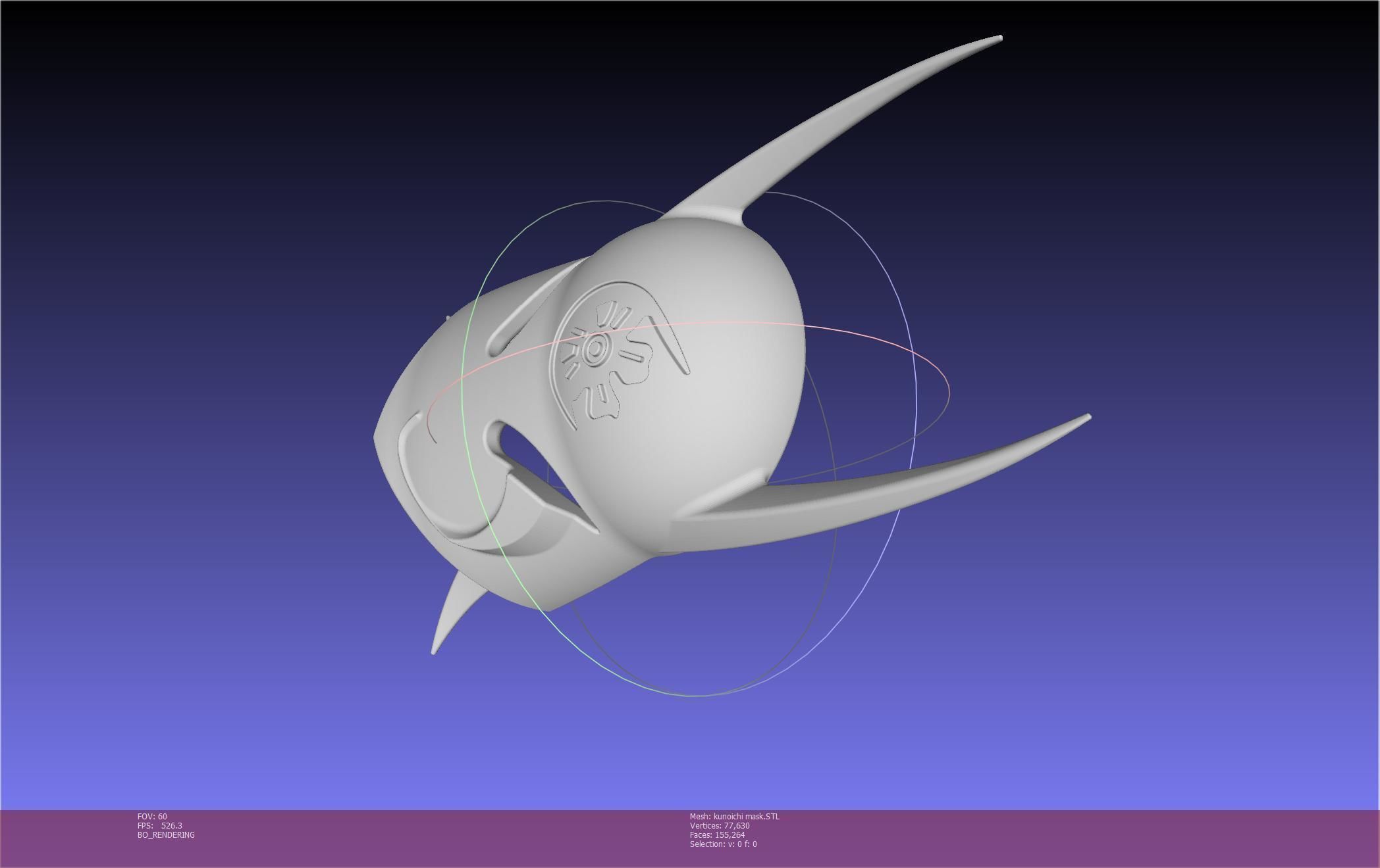 Cypher Team Kunoichi Mask Printable Model 3D print model_90