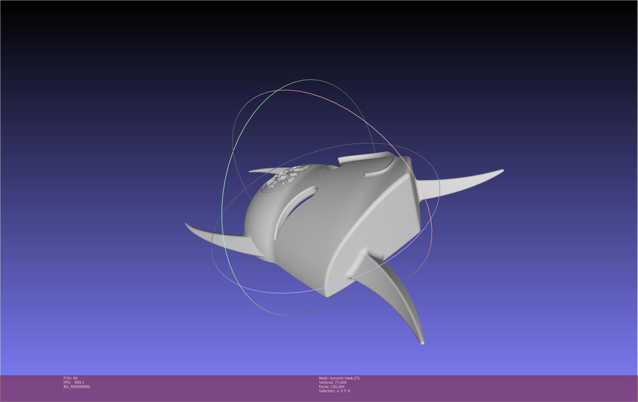 Cypher Team Kunoichi Mask Printable Model 3D print model_72