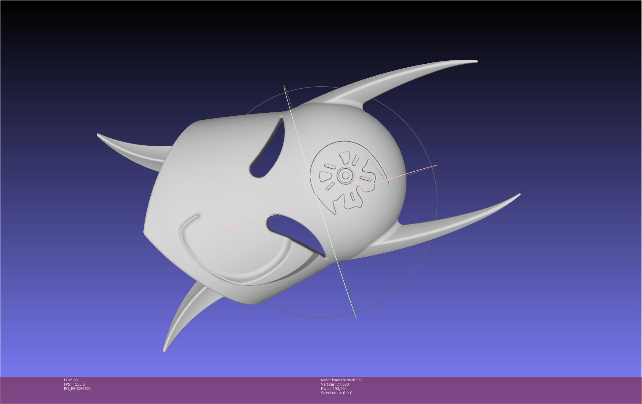 Cypher Team Kunoichi Mask Printable Model 3D print model_93