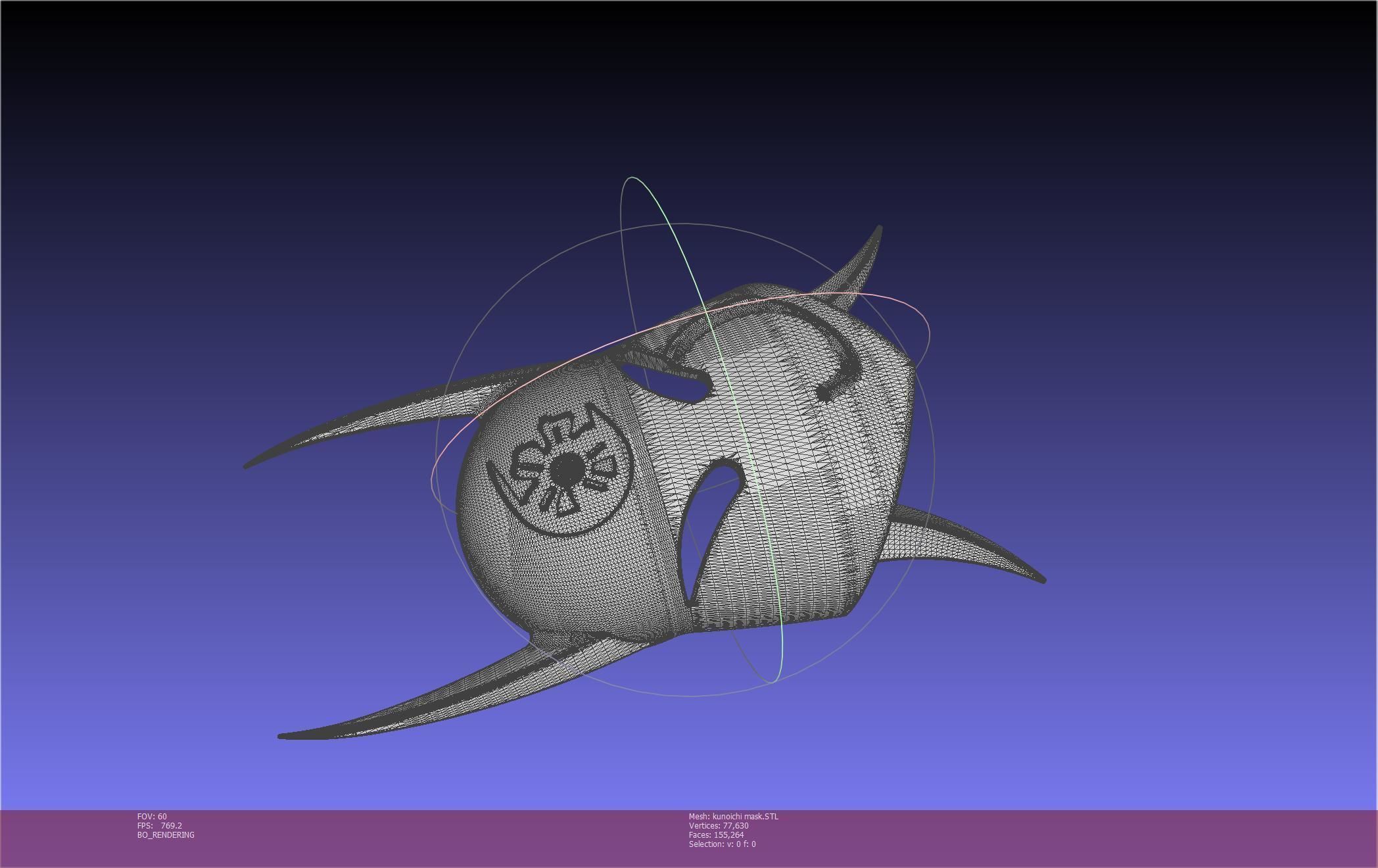 Cypher Team Kunoichi Mask Printable Model 3D print model_42
