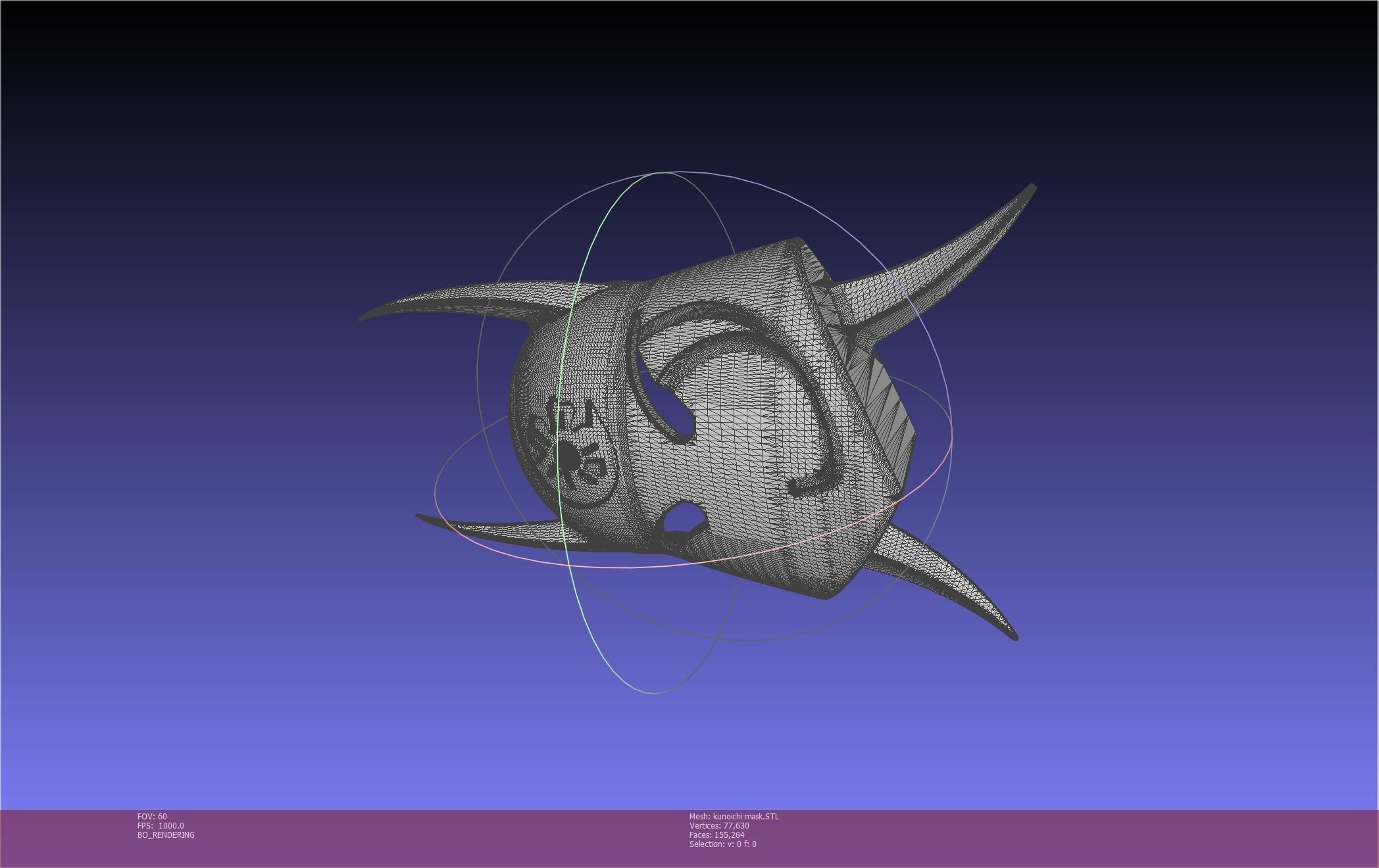Cypher Team Kunoichi Mask Printable Model 3D print model_44