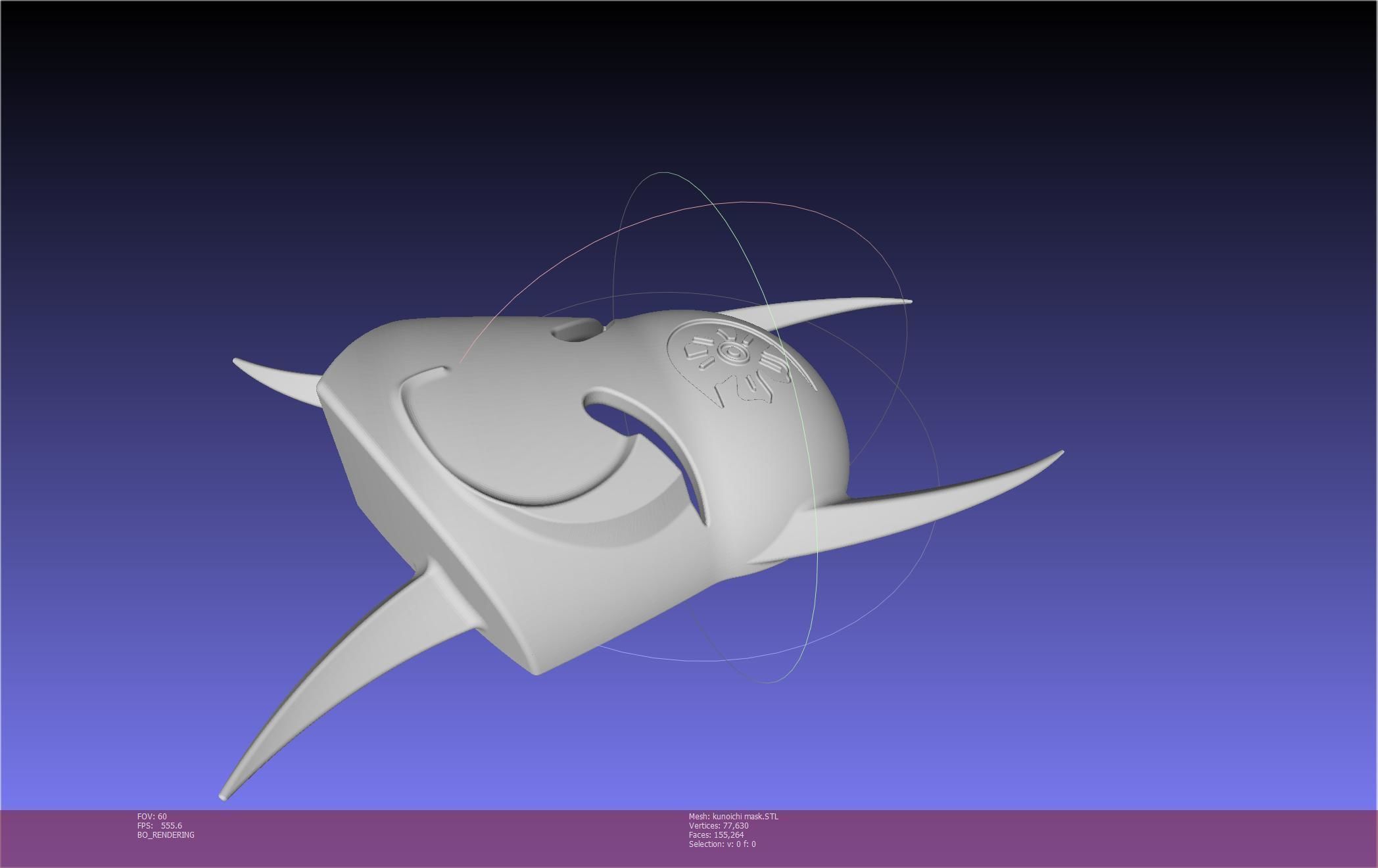 Cypher Team Kunoichi Mask Printable Model 3D print model_87