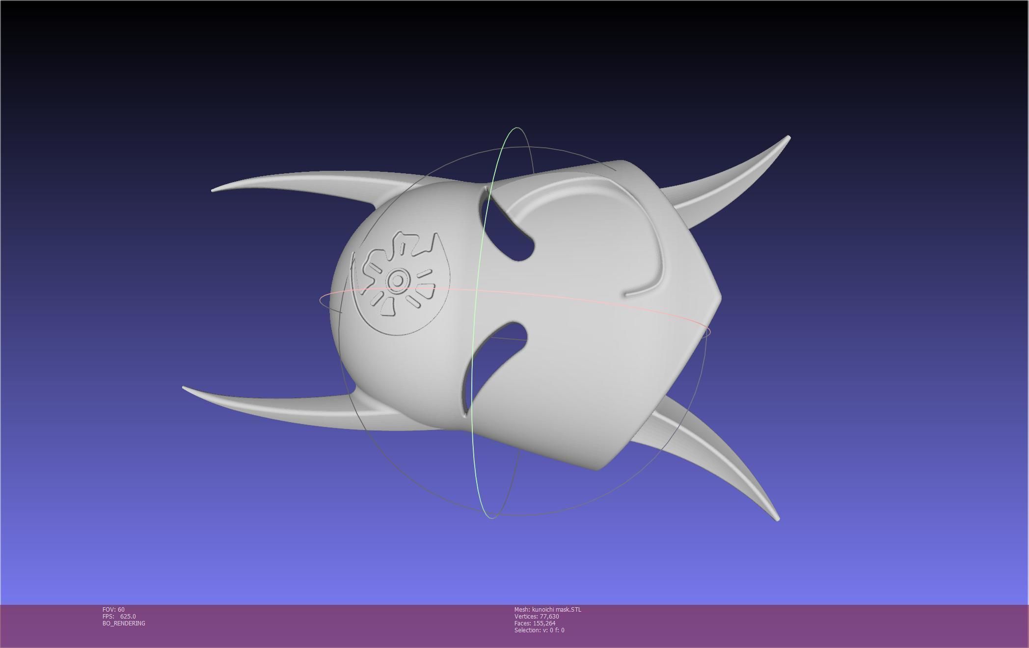 Cypher Team Kunoichi Mask Printable Model 3D print model_68