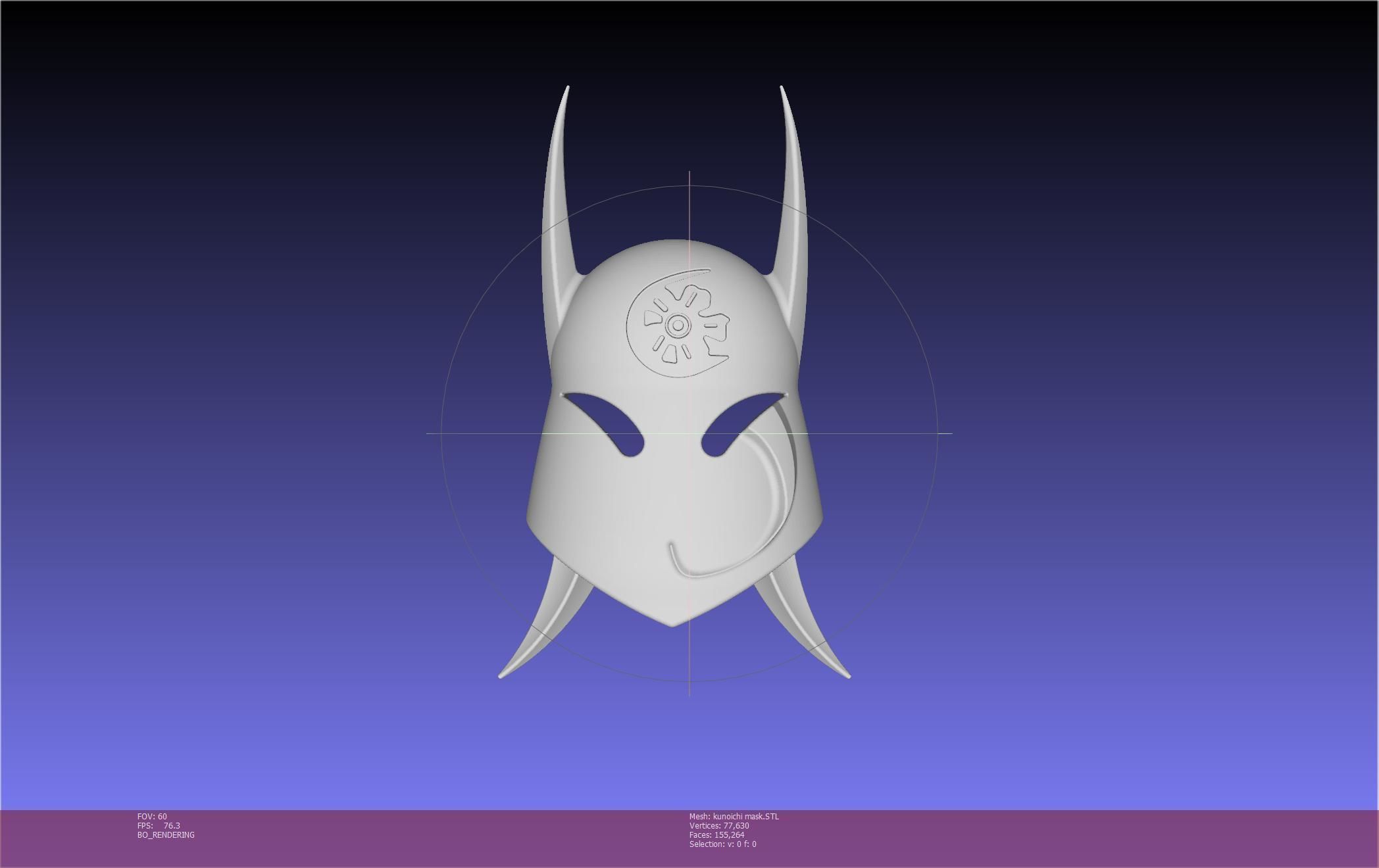 Cypher Team Kunoichi Mask Printable Model 3D print model_25