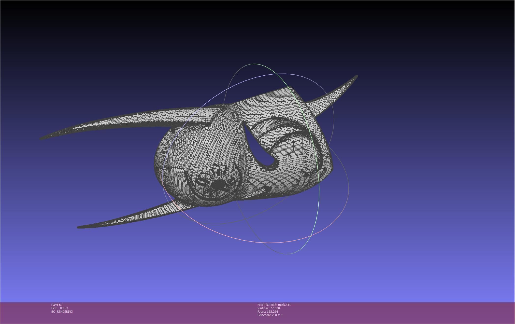 Cypher Team Kunoichi Mask Printable Model 3D print model_47