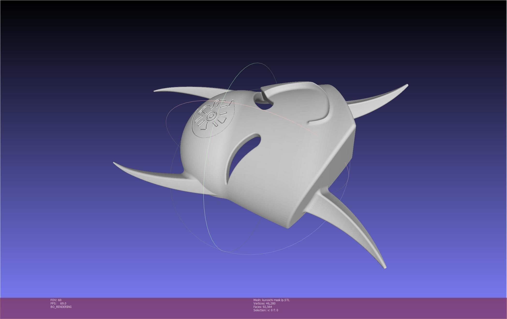 Cypher Team Kunoichi Mask Printable Model 3D print model_24