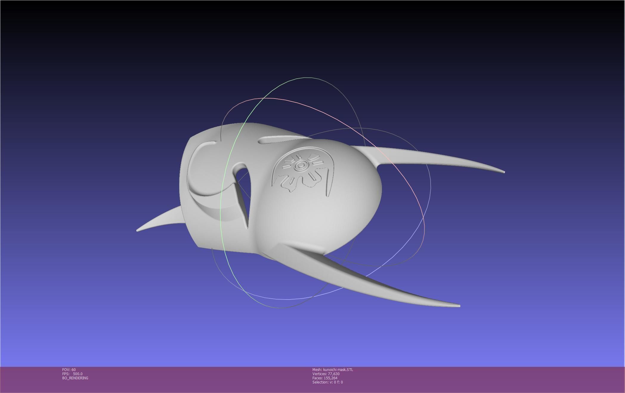 Cypher Team Kunoichi Mask Printable Model 3D print model_85