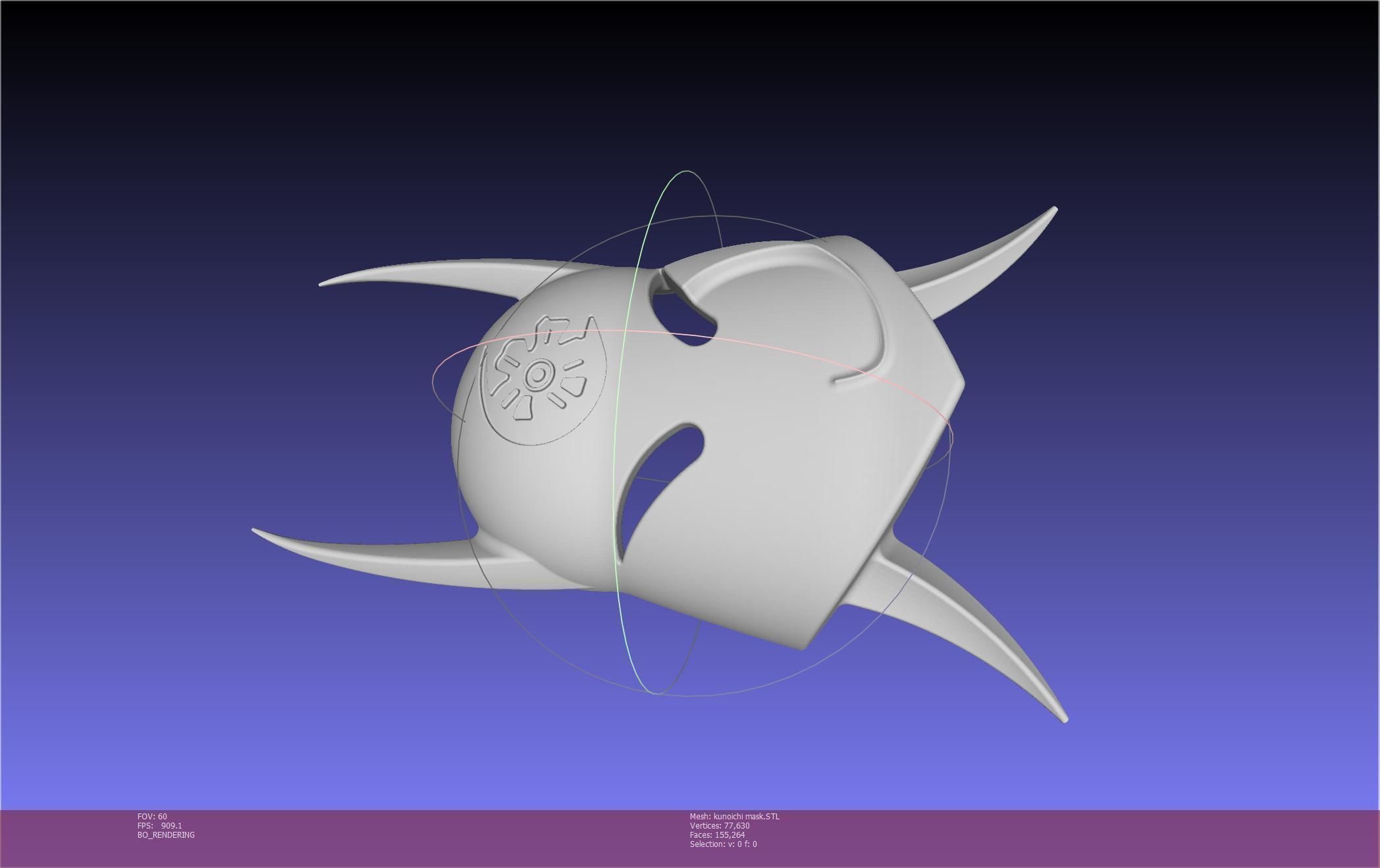 Cypher Team Kunoichi Mask Printable Model 3D print model_61