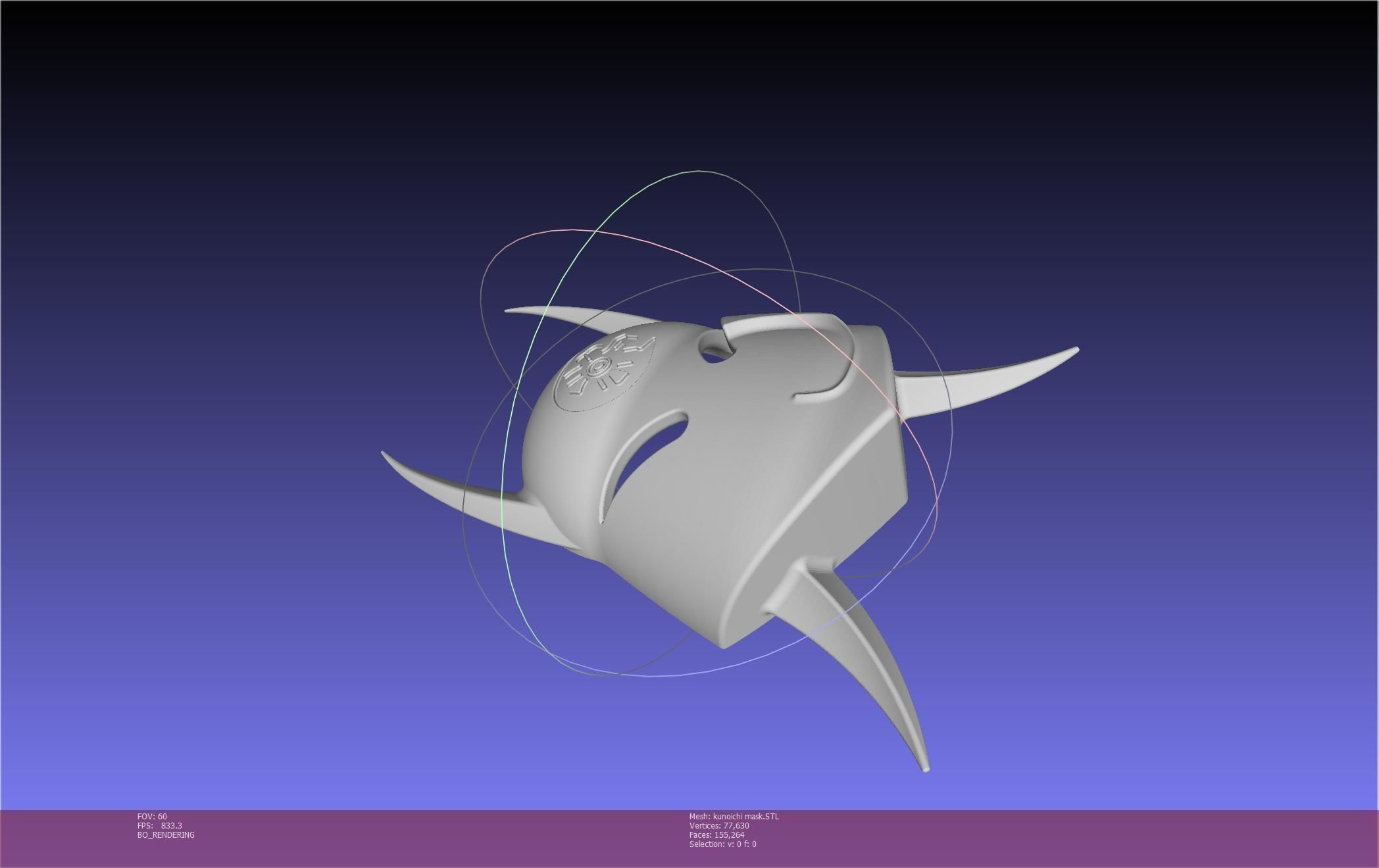 Cypher Team Kunoichi Mask Printable Model 3D print model_74