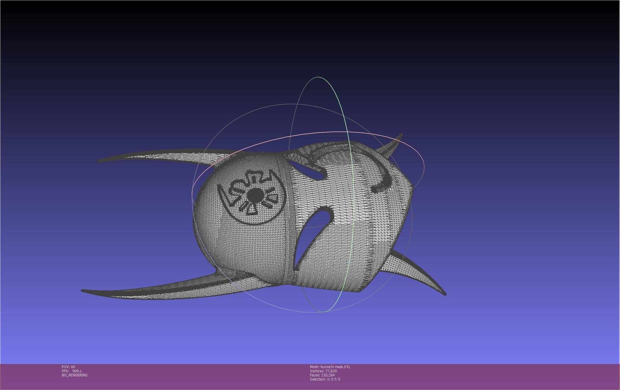 Cypher Team Kunoichi Mask Printable Model 3D print model_58