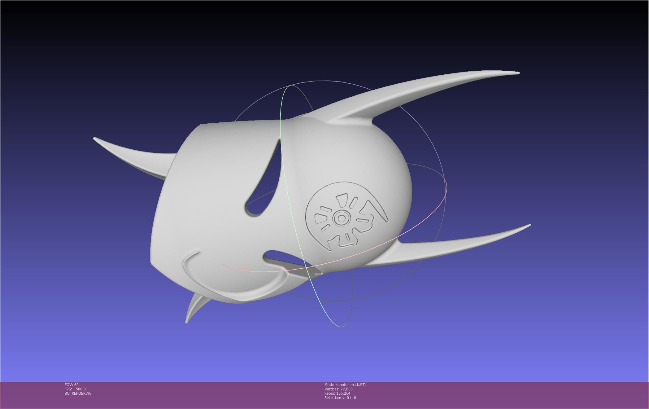 Cypher Team Kunoichi Mask Printable Model 3D print model_88