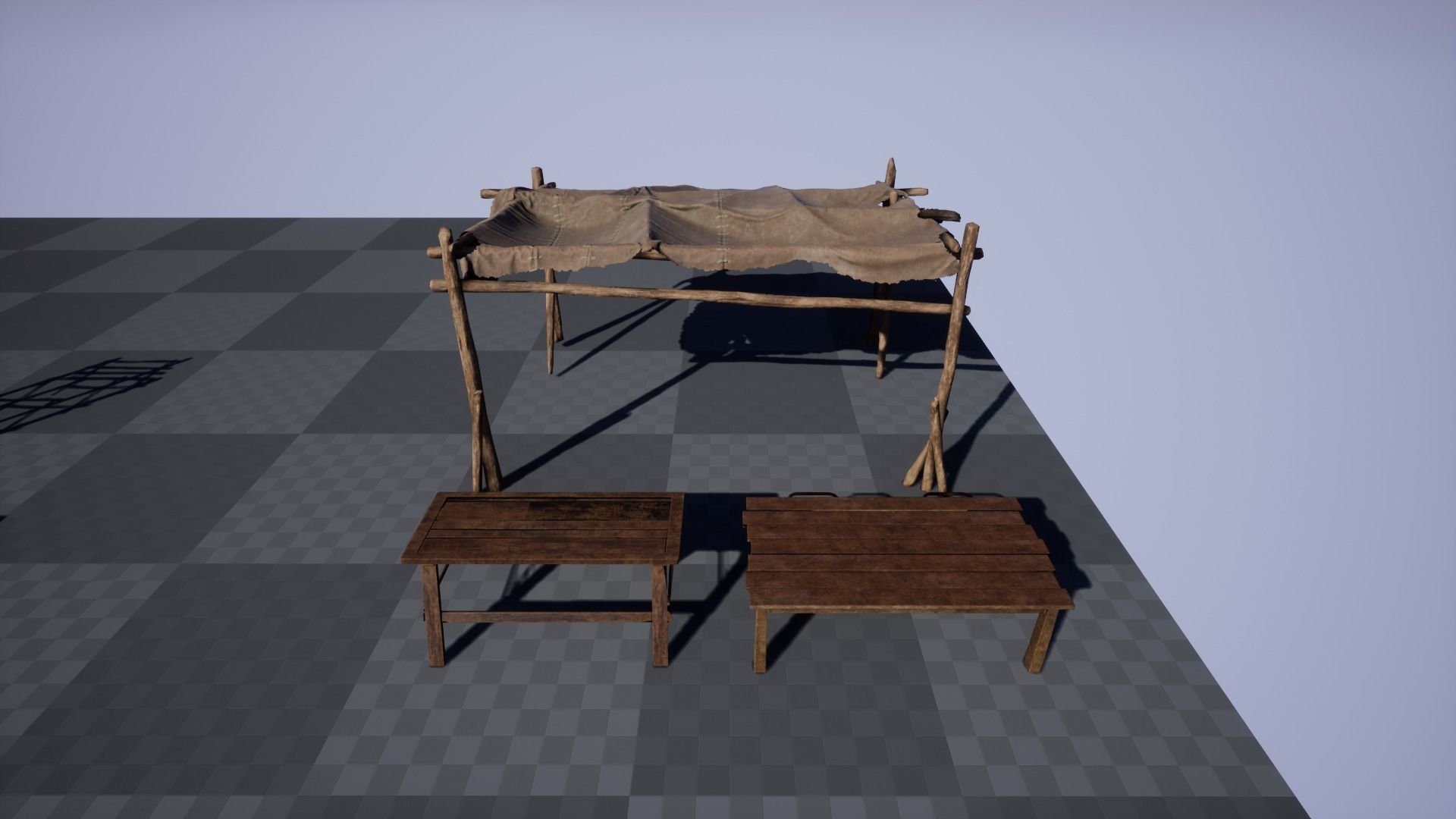 Clay Pottery Market Low-poly 3D model_7