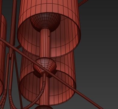 Comsylvan 4 light chandelier cprod 3D model_3