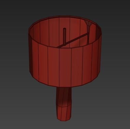 AERIN table lamp with shade 3D model_1