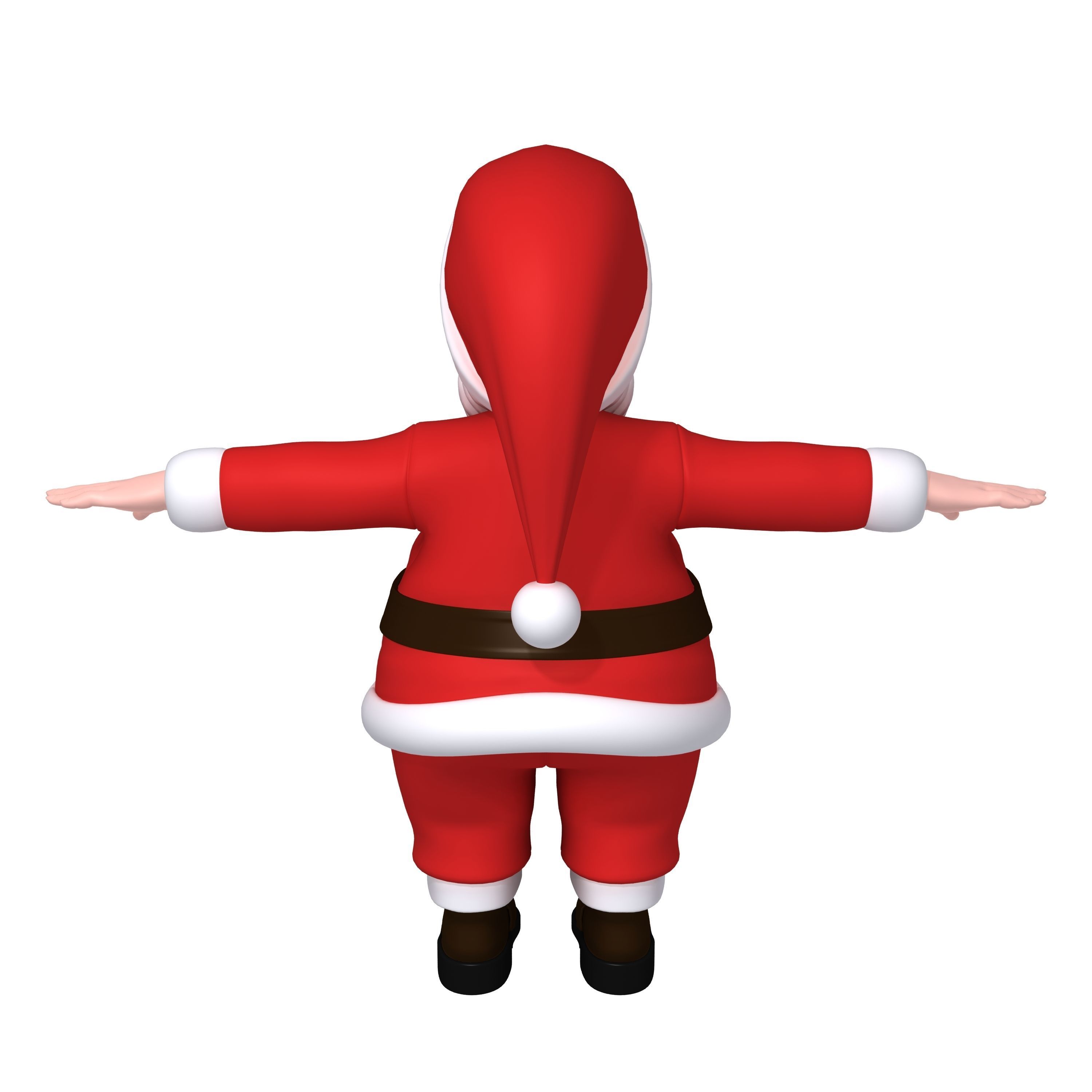 Santa Claus Cartoon 3D model_3