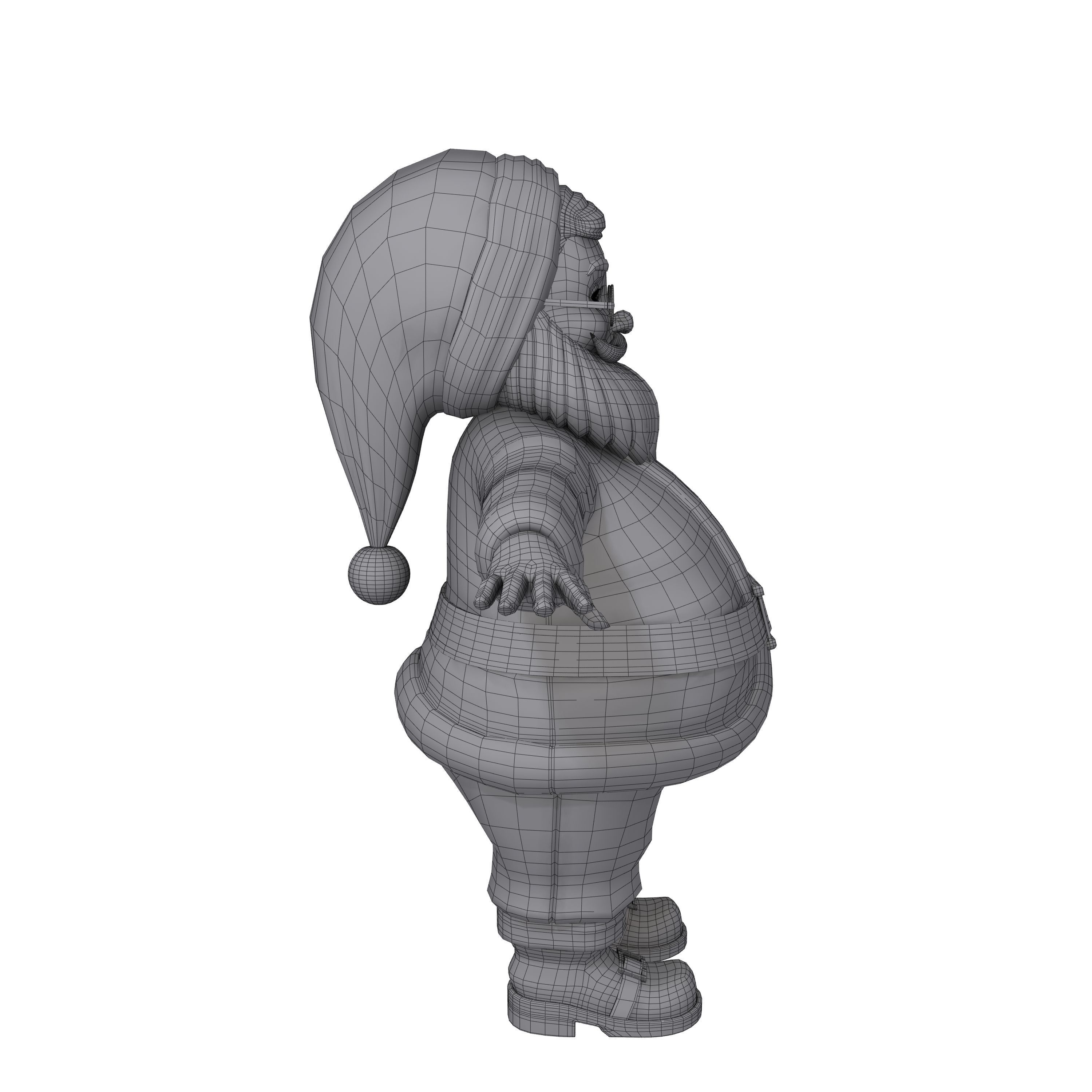 Santa Claus Cartoon 3D model_5