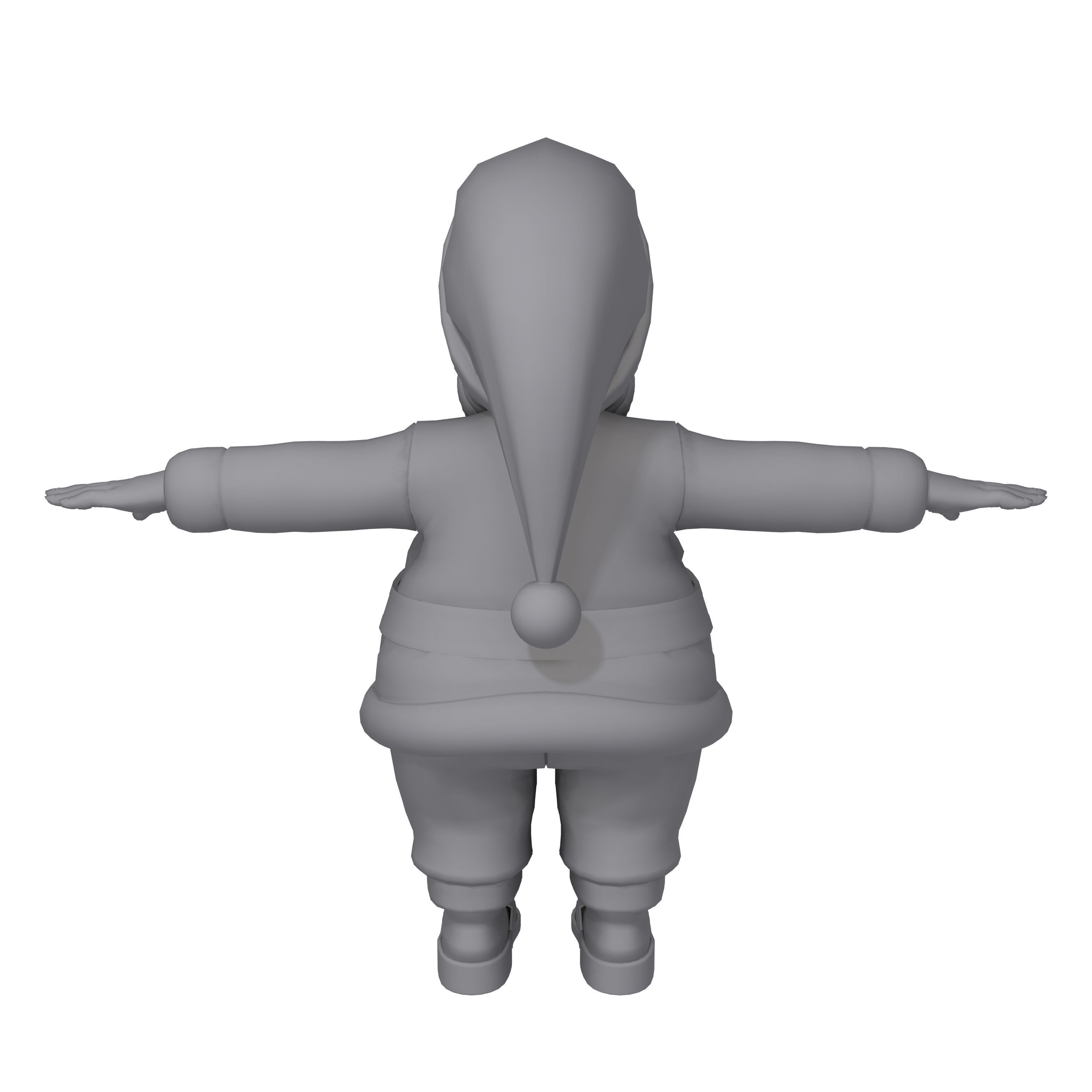 Santa Claus Cartoon 3D model_9