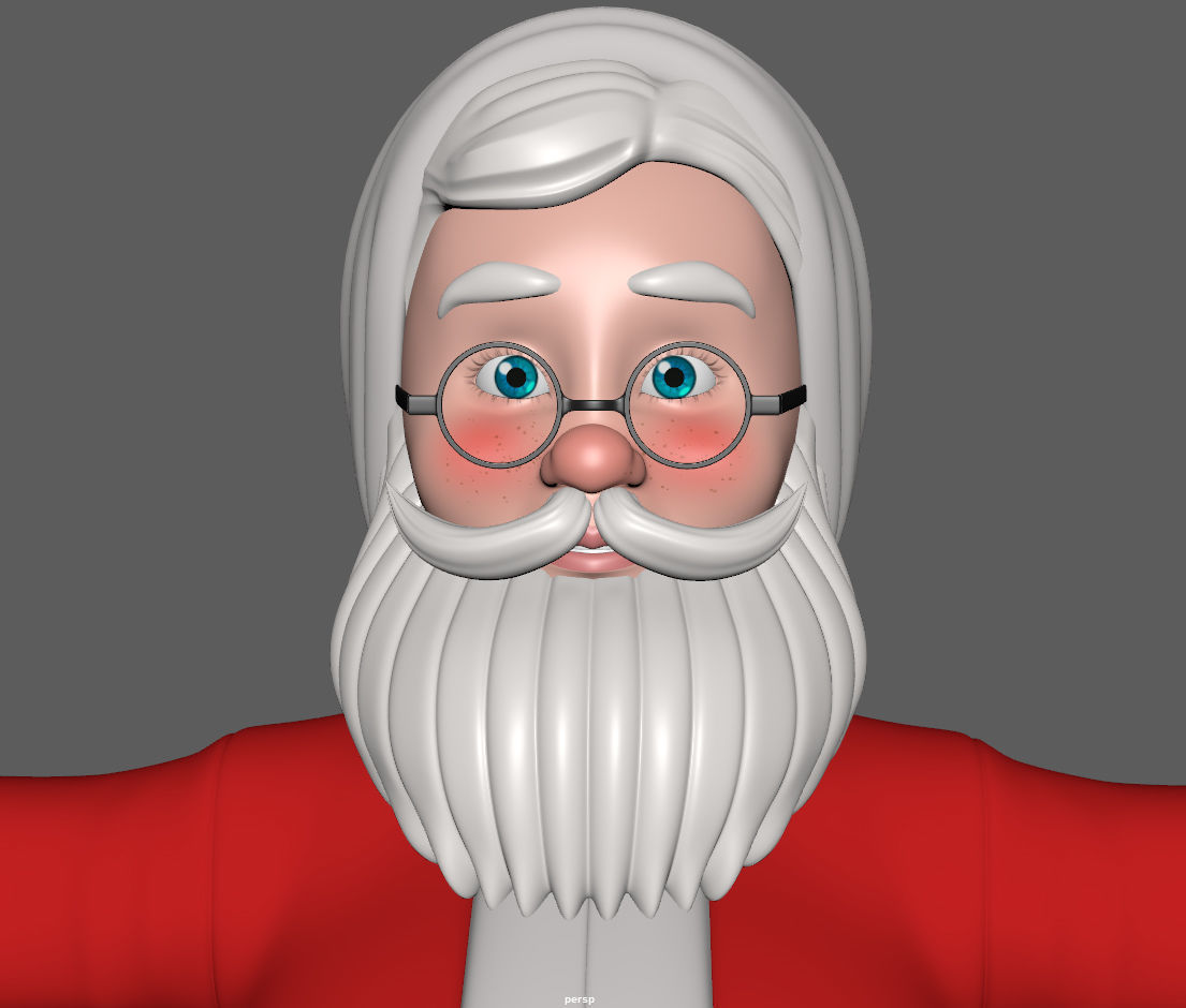 Santa Claus Cartoon 3D model_17