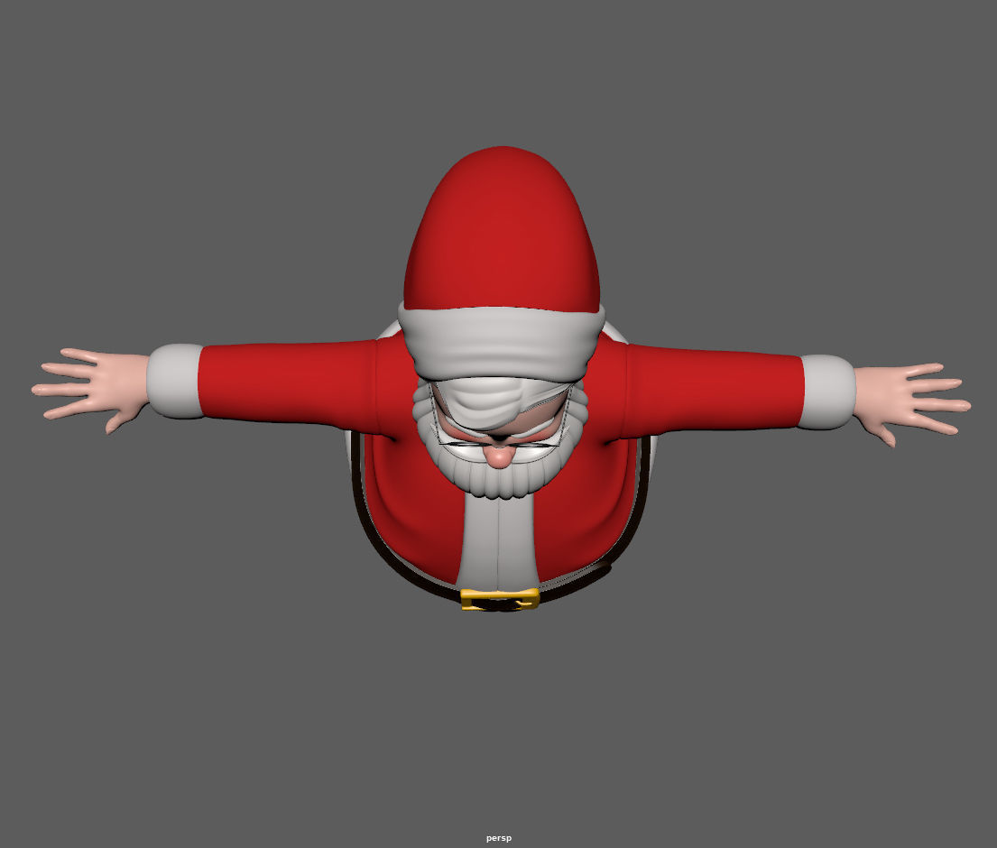 Santa Claus Cartoon 3D model_31