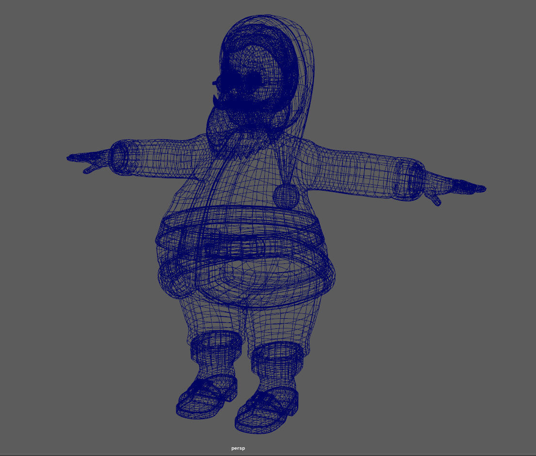 Santa Claus Cartoon 3D model_16