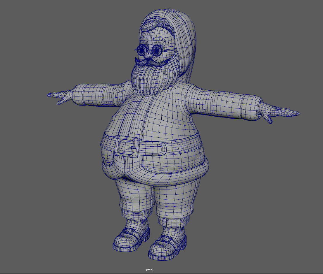 Santa Claus Cartoon 3D model_15