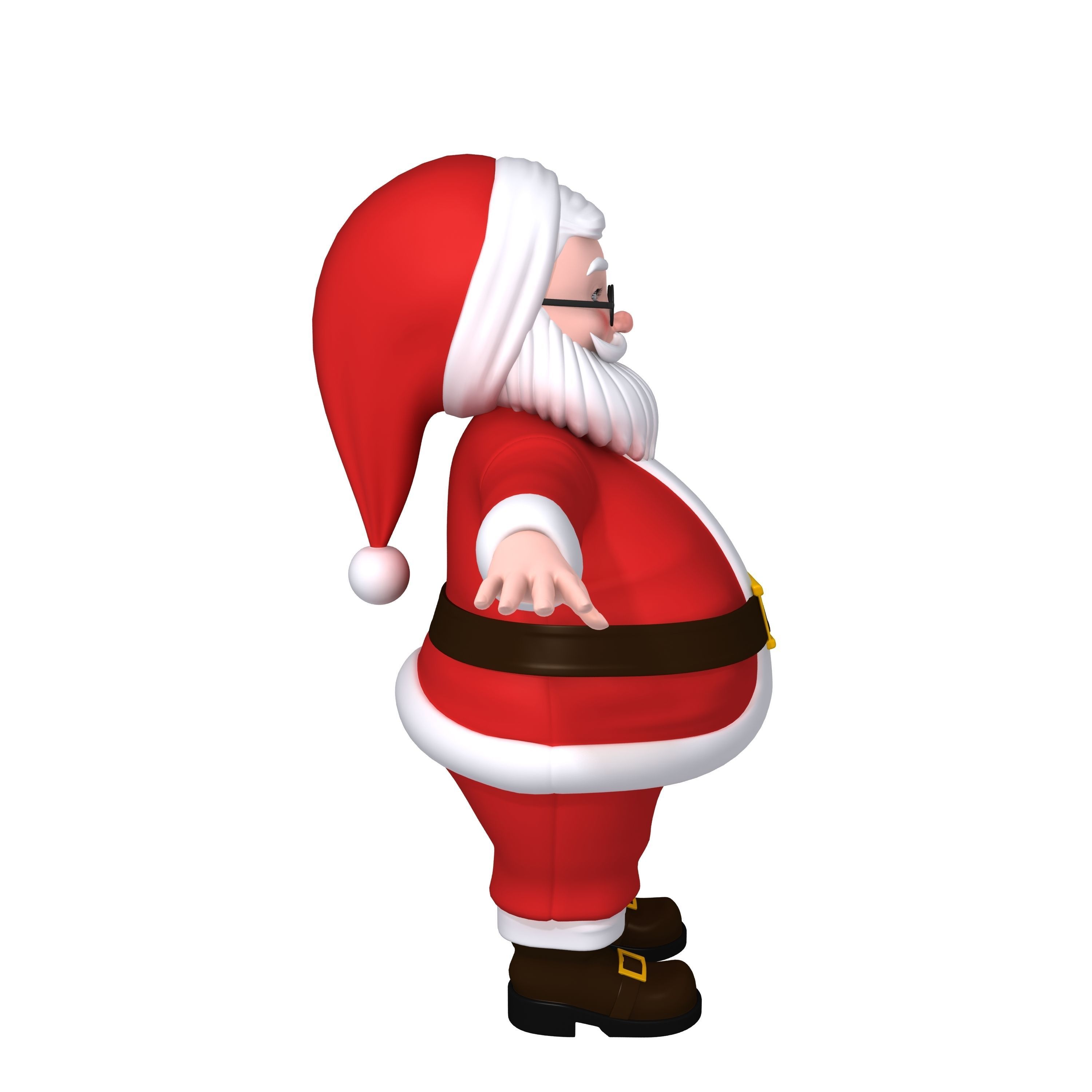 Santa Claus Cartoon 3D model_2