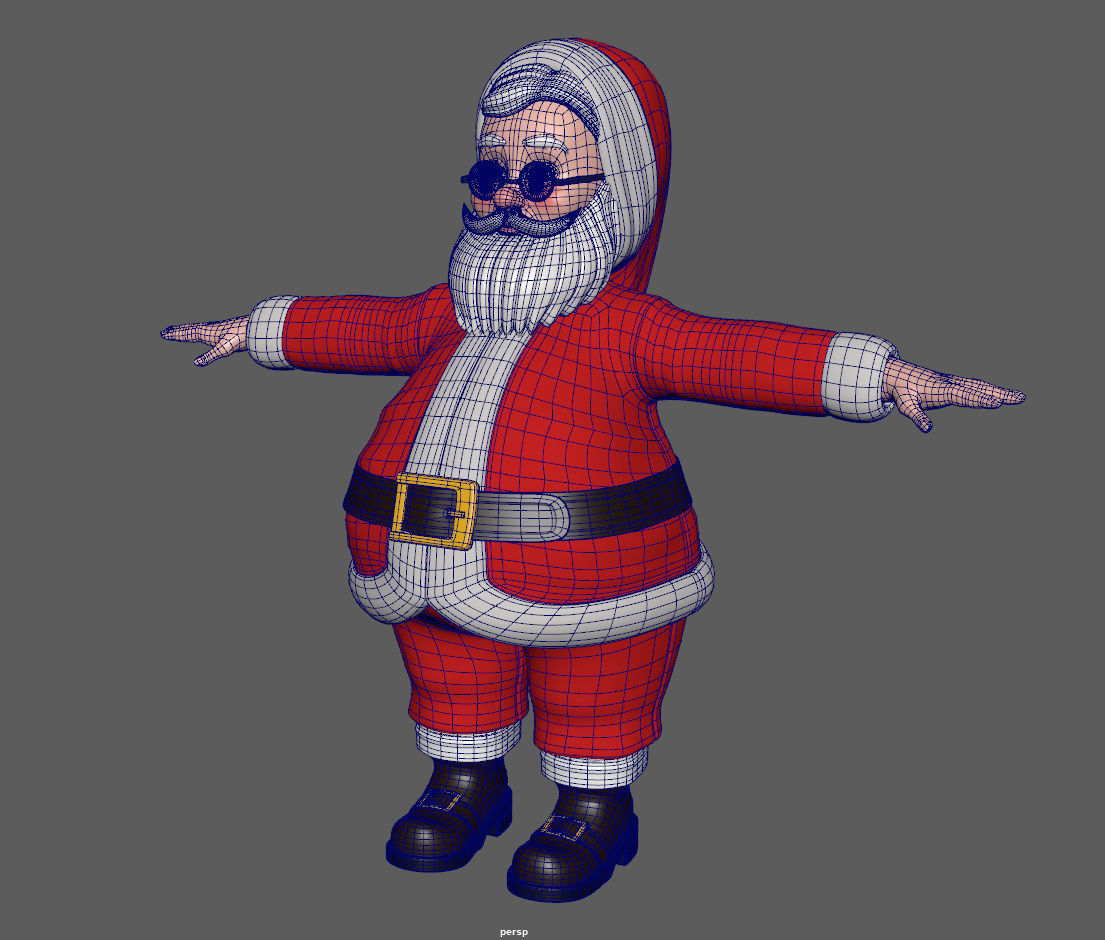 Santa Claus Cartoon 3D model_14