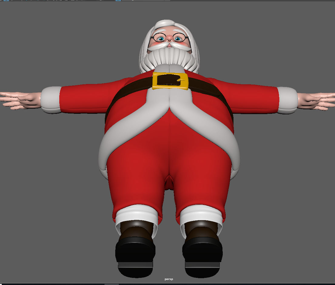 Santa Claus Cartoon 3D model_30