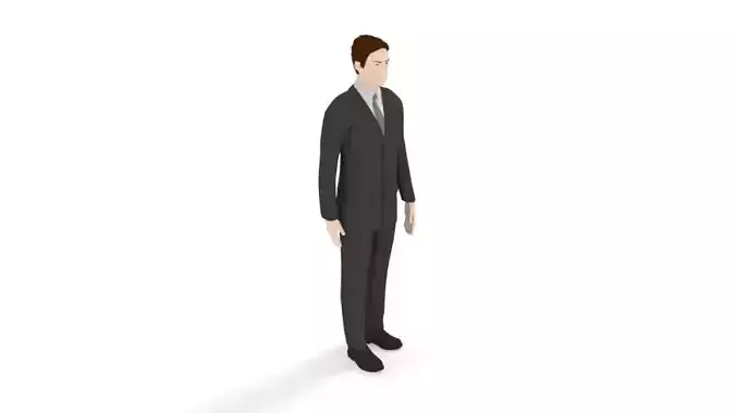 Low Poly Buisness Man