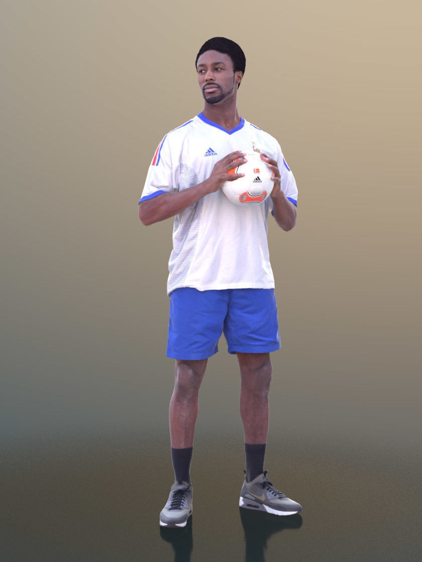Bruce 10385 - Soccer Man Low-poly 3D model_1